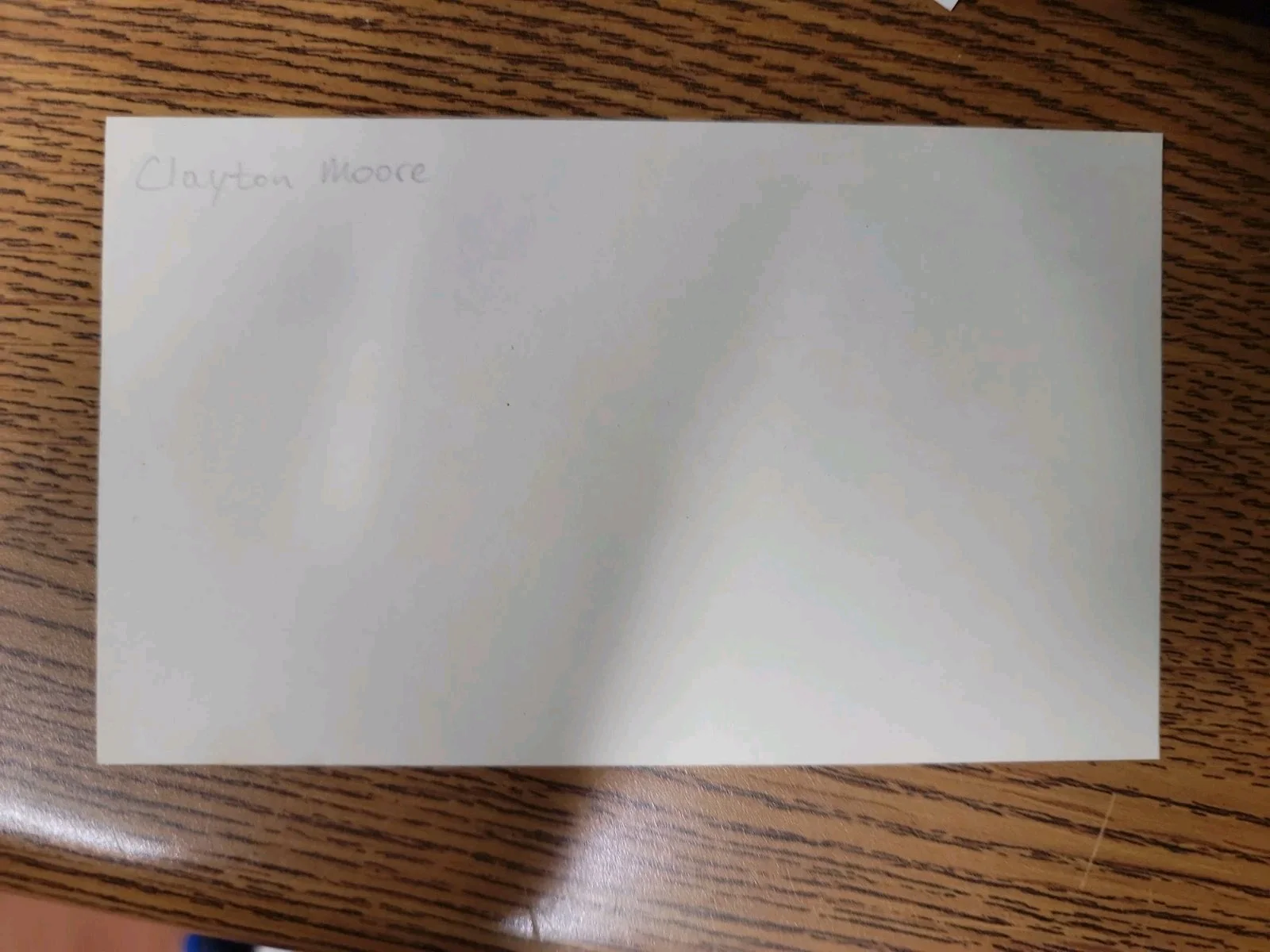 Clayton Moore TVs Lone Ranger signed 3x5 Index Card with COA, image 2