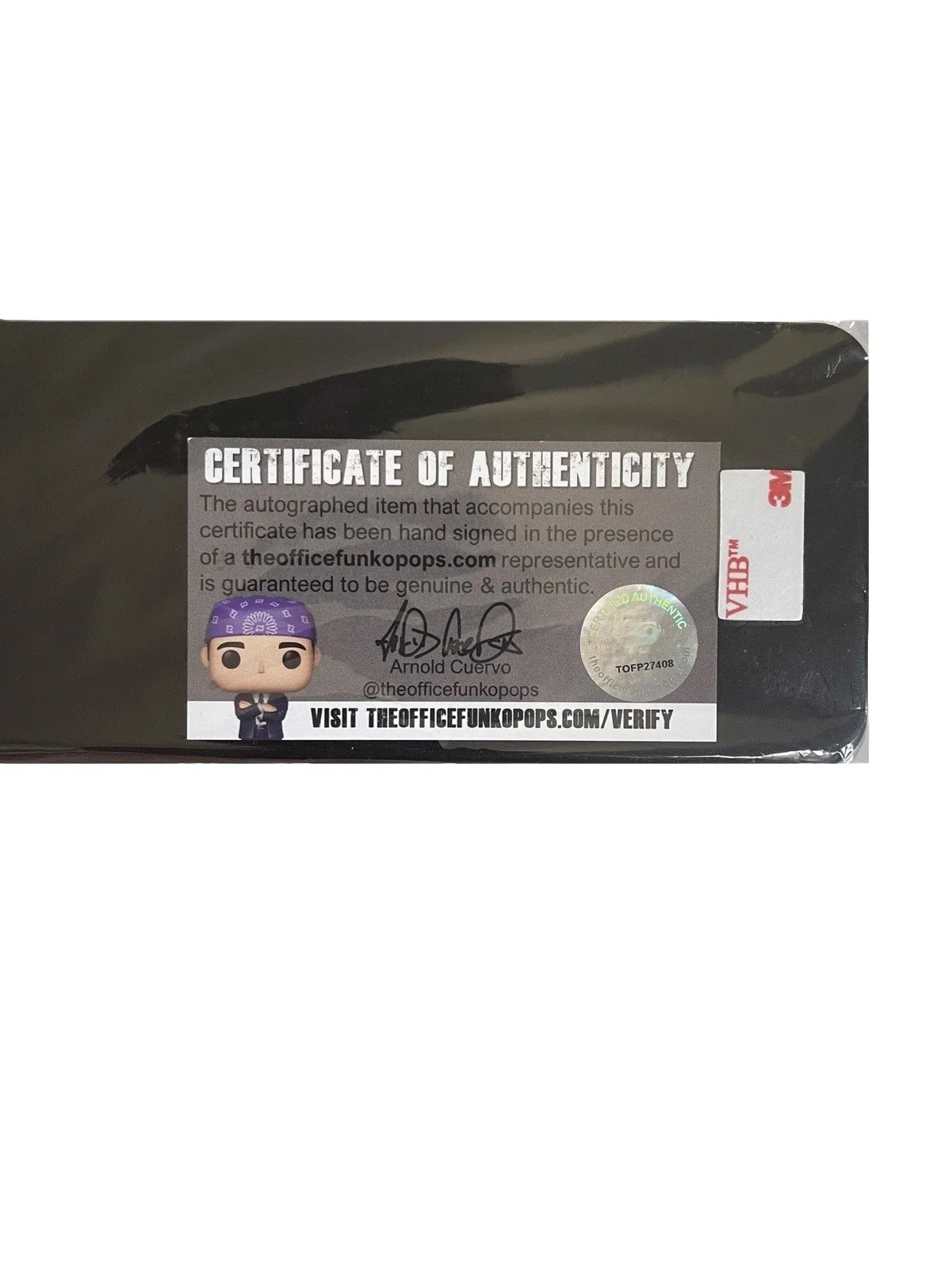 Brian Baumgartner — The Office: Brian Baumgartner Autograph 3"X9" THE OFFICE SIGN, image 3