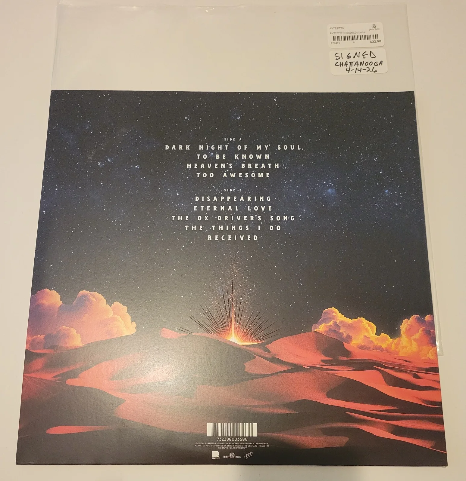 AVTT/PTTN Autographed Vinyl- Avett Brothers & Mike Patton Signed Vinyl New, image 2