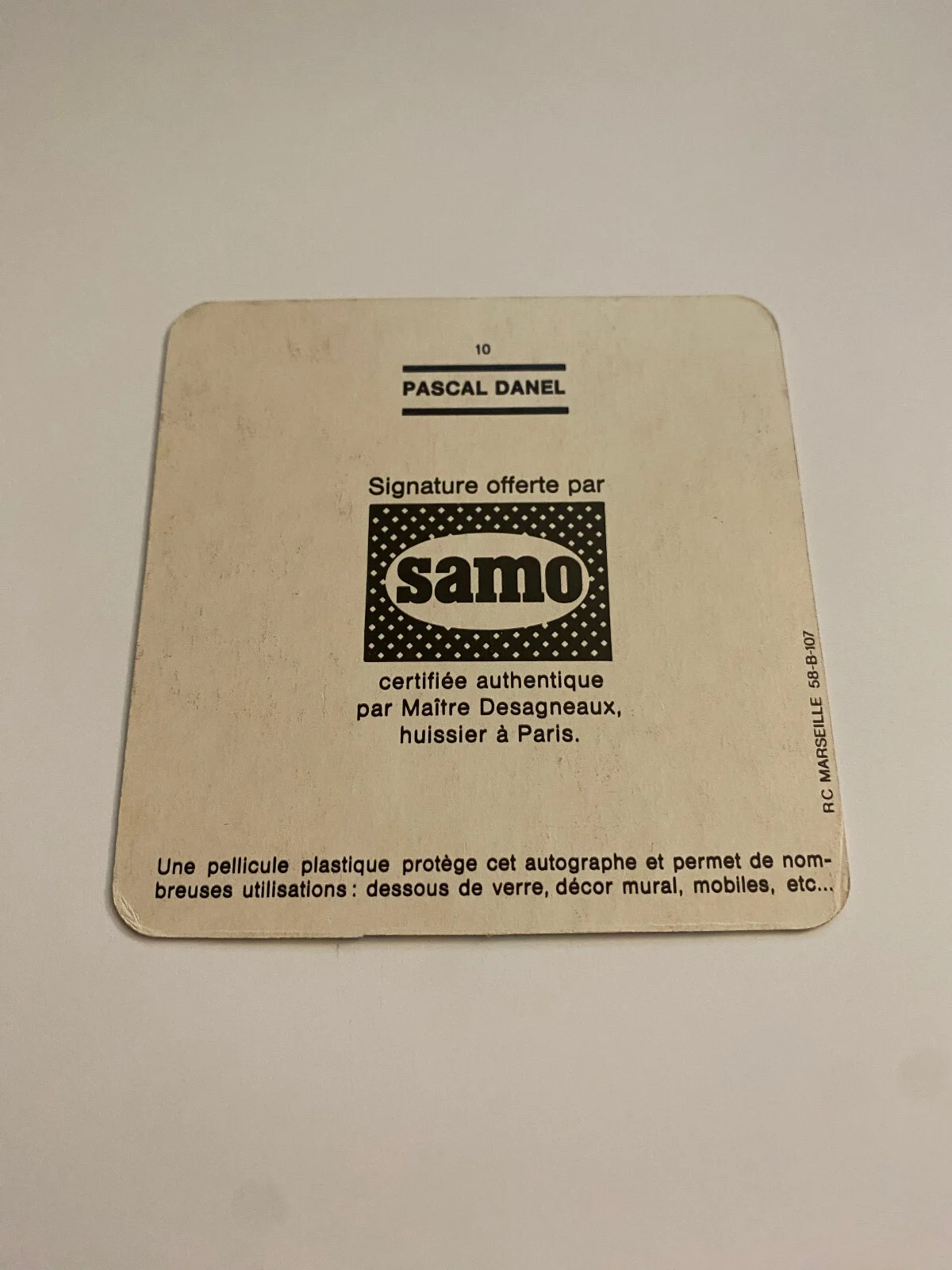 Pascal Danel Signed Autograph Music Card Kilimandjaro Platinum #1 Song, image 2