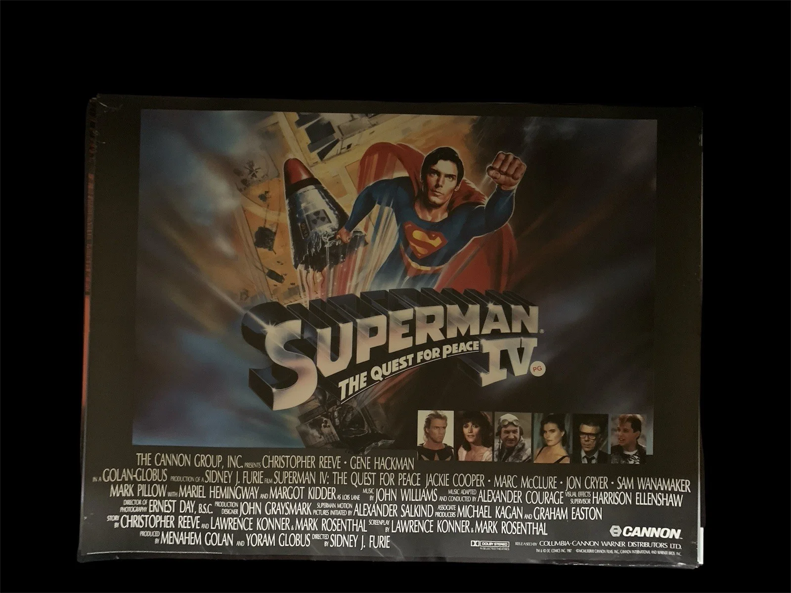 Superman IV 1987 Original Uk Quad Poster Folded Christopher Reeves, image 2