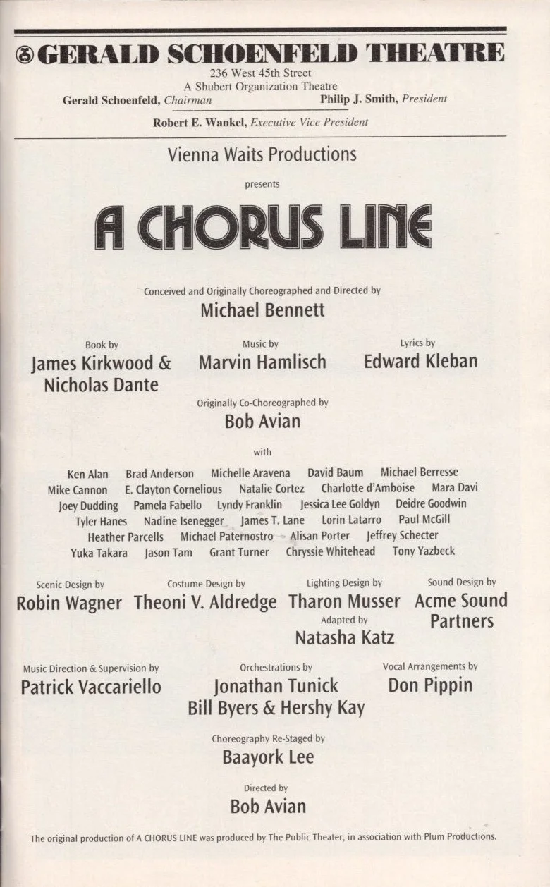 Cast — A Chorus Line Signed Autographed Cast Playbill, image 2