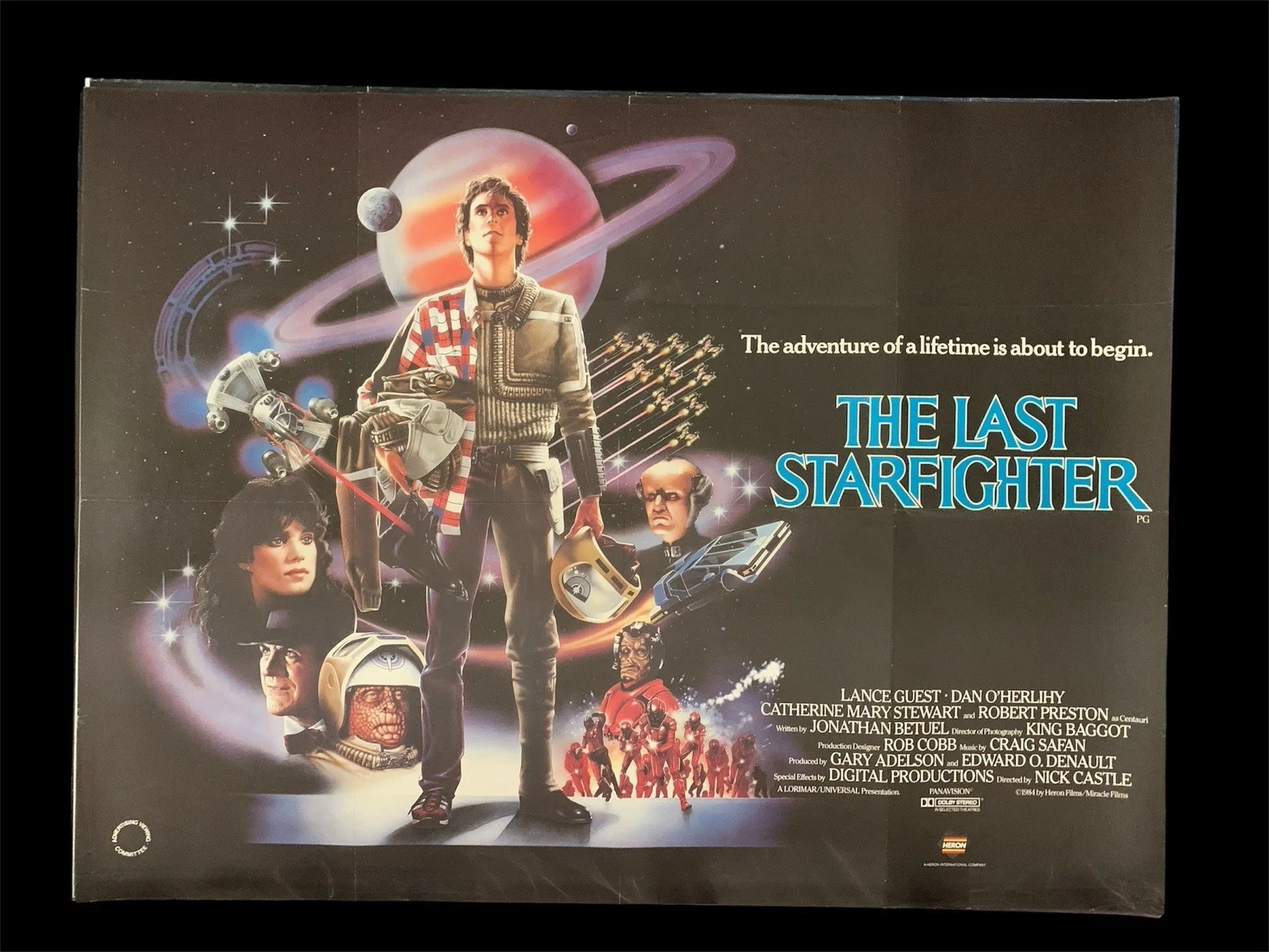 The Last Starfighter 1984 Original Uk Quad Poster Folded, image 2