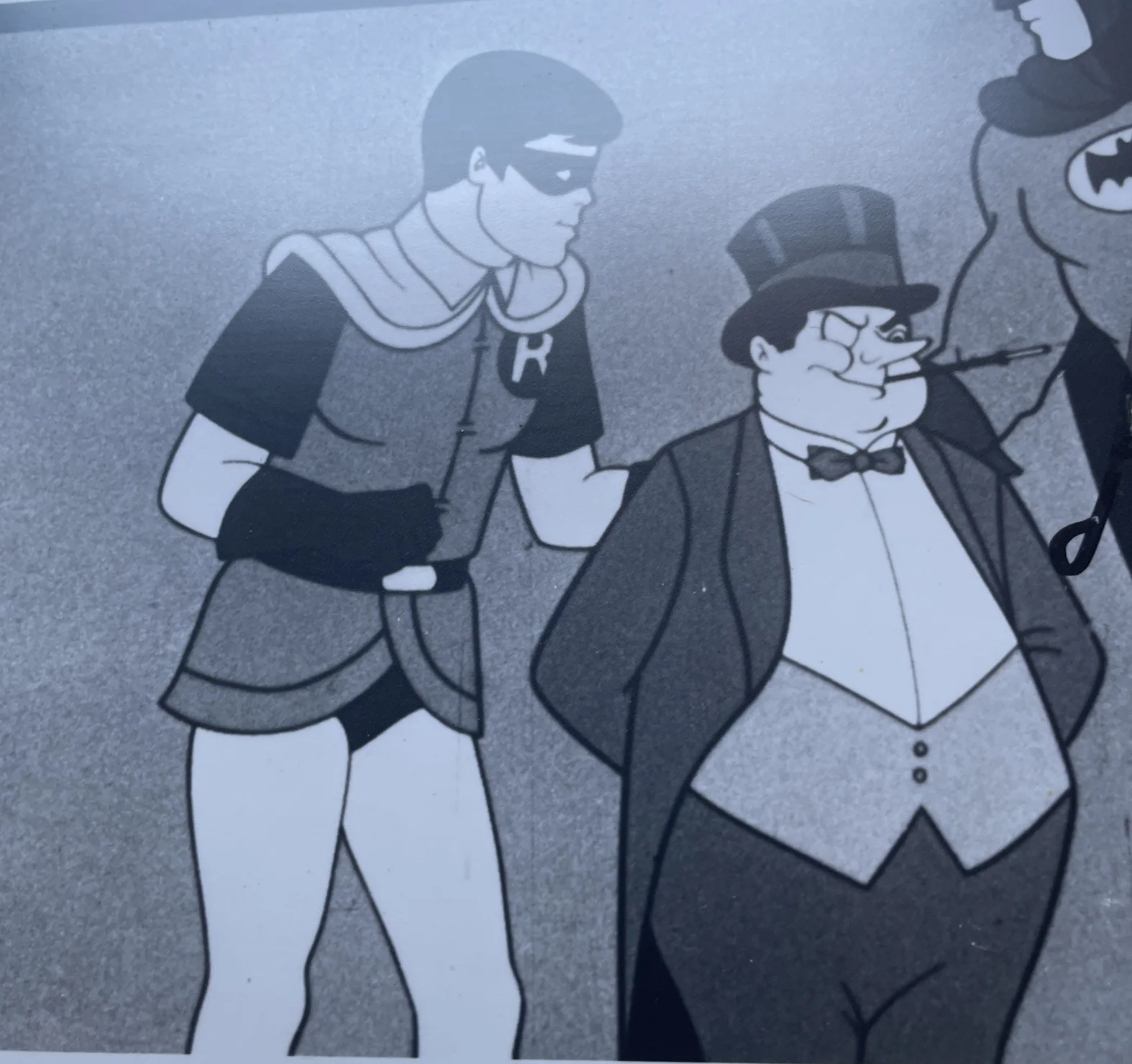 Adam West — 8” X 10” In Person Autographed B&W Cartoon Pic of Batman-Signed by Adam West, изображение 5