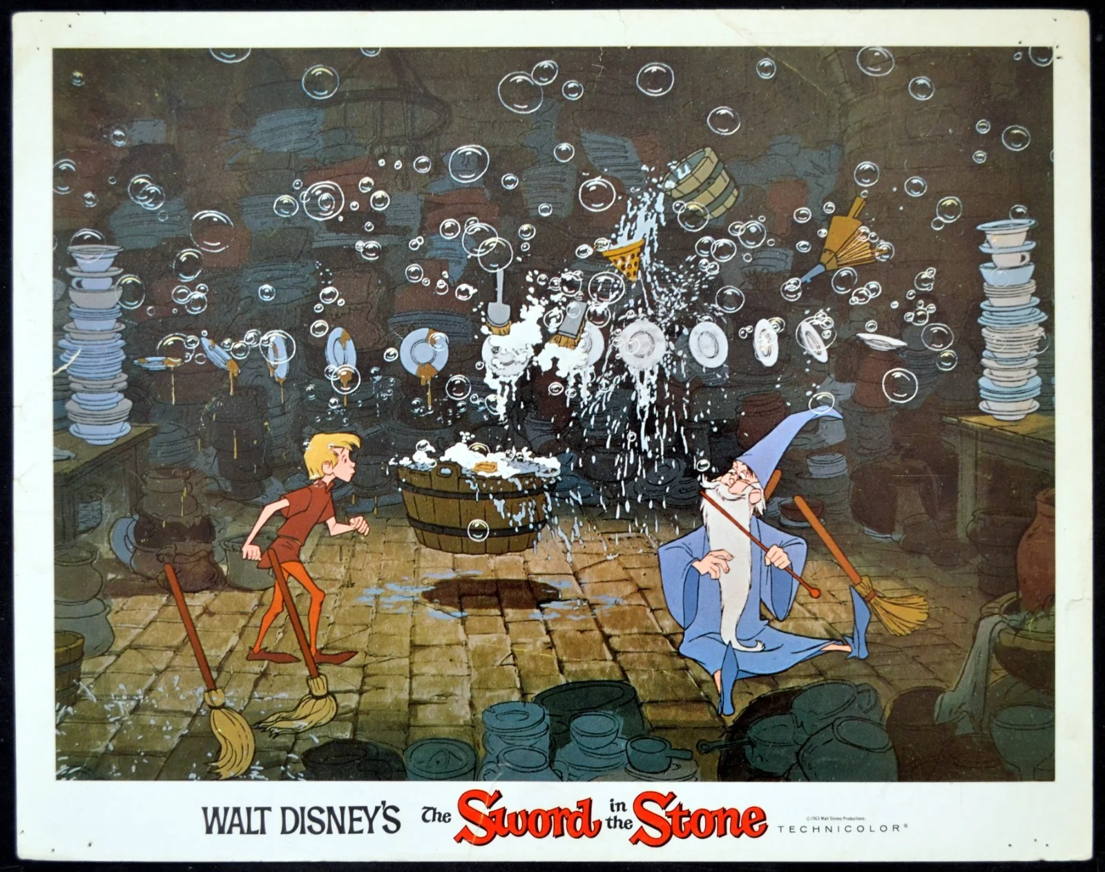 SWORD IN THE STONE 1963 Walt Disney, Wart Merlin 4 LOBBY CARDS, изображение 3