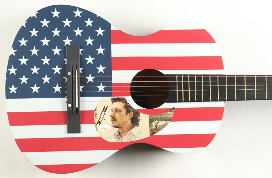 Morgan Wallen Guitar with Signed Custom Insert Pickguard - JSA, image 2