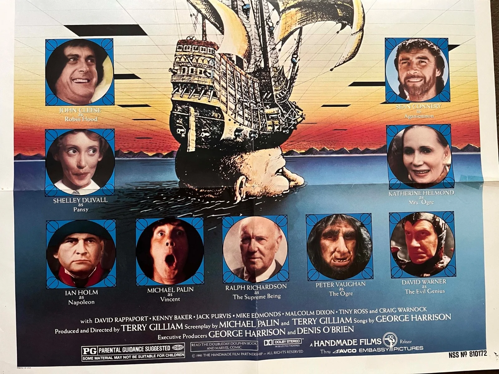 Time Bandits - John Cleese 1981 USA Original Vintage Poster One Sheet 27" x 41", изображение 5