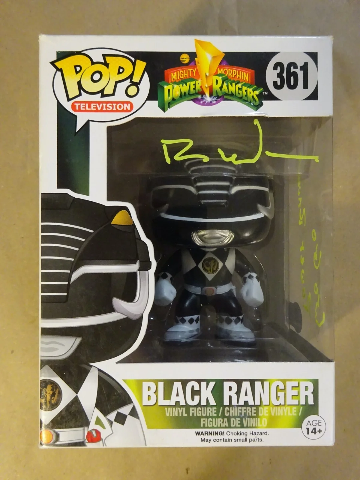 Ron Wasserman — Signed Ron Wasserman Autographed Power Rangers Black #361 Funko Pop BAS COA