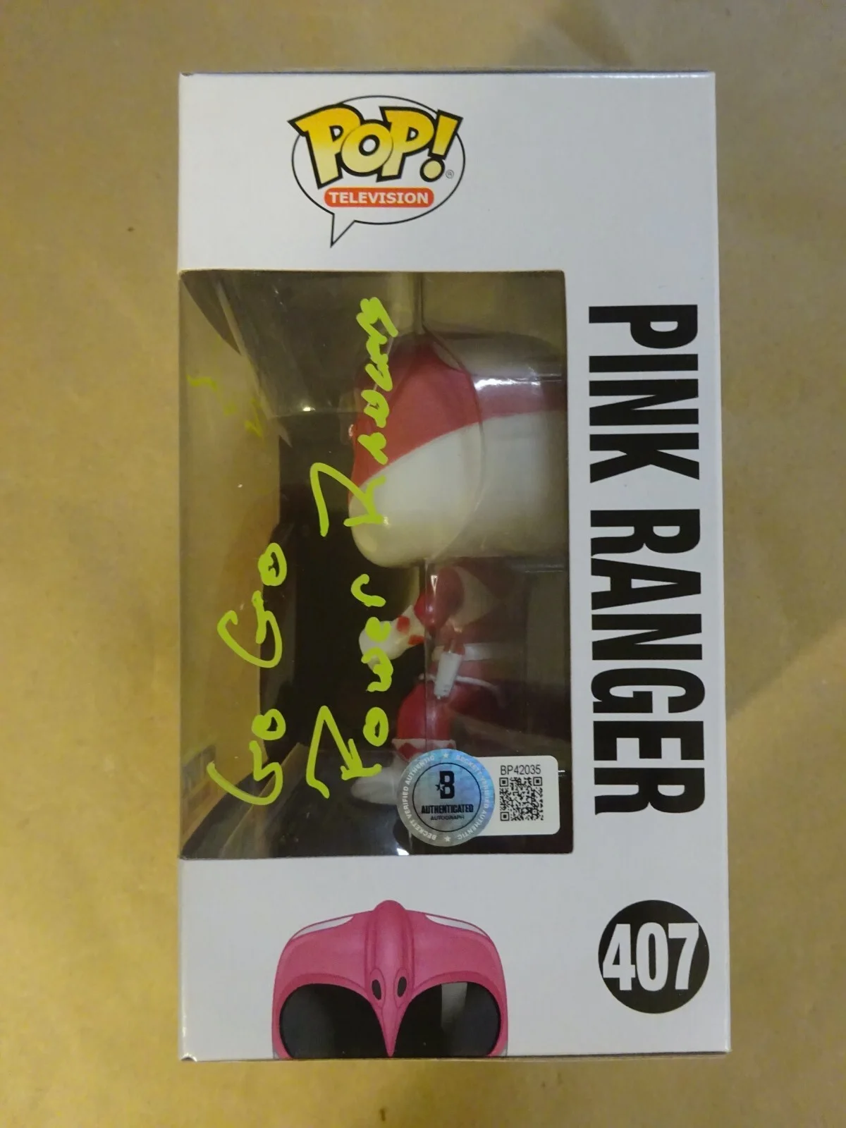 Ron Wasserman — Signed Ron Wasserman Autographed Power Rangers Pink #407 Funko Pop BAS COA, изображение 5