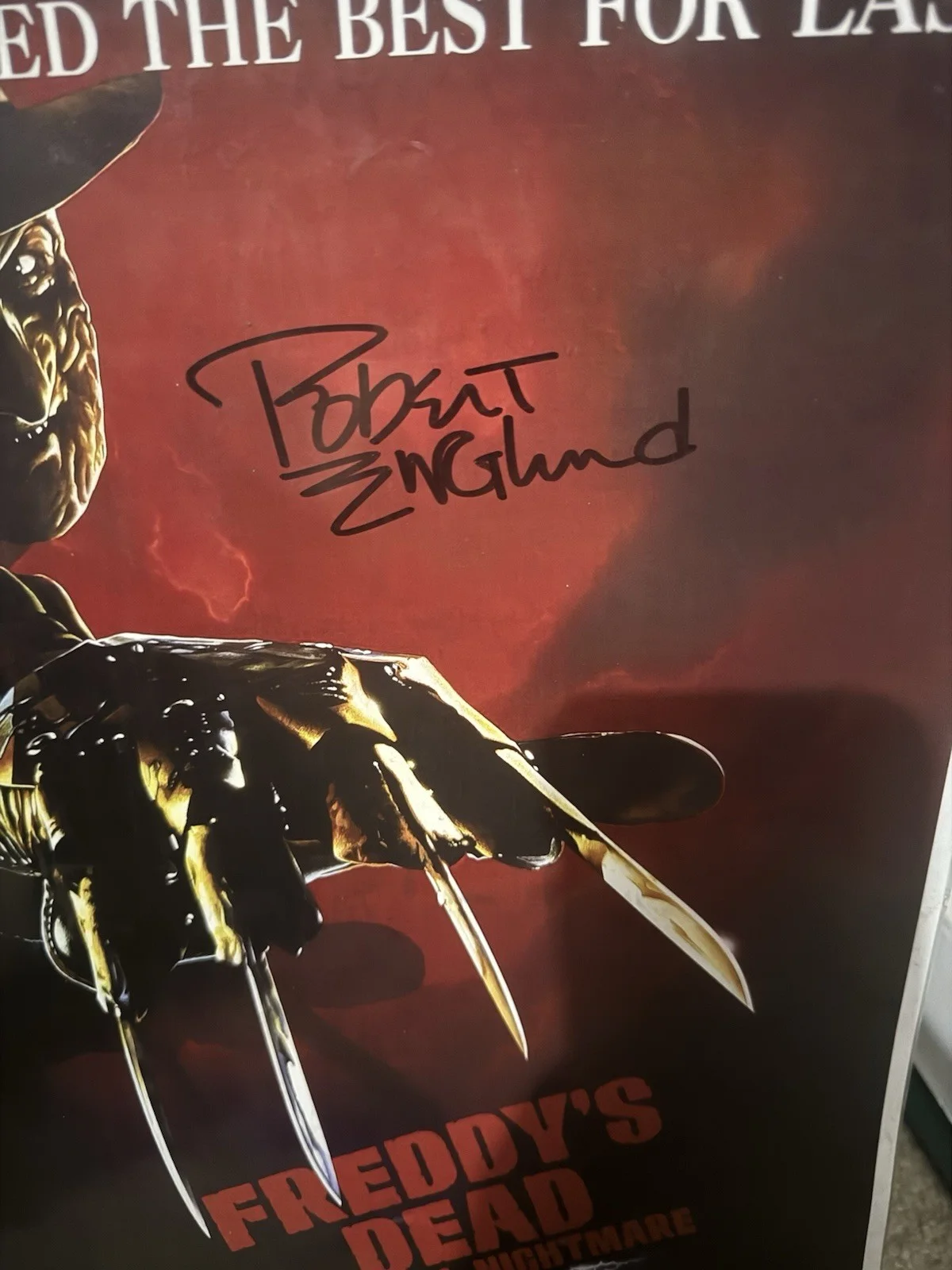 Robert Englund Signed Freddys Dead Poster 11x17, image 2