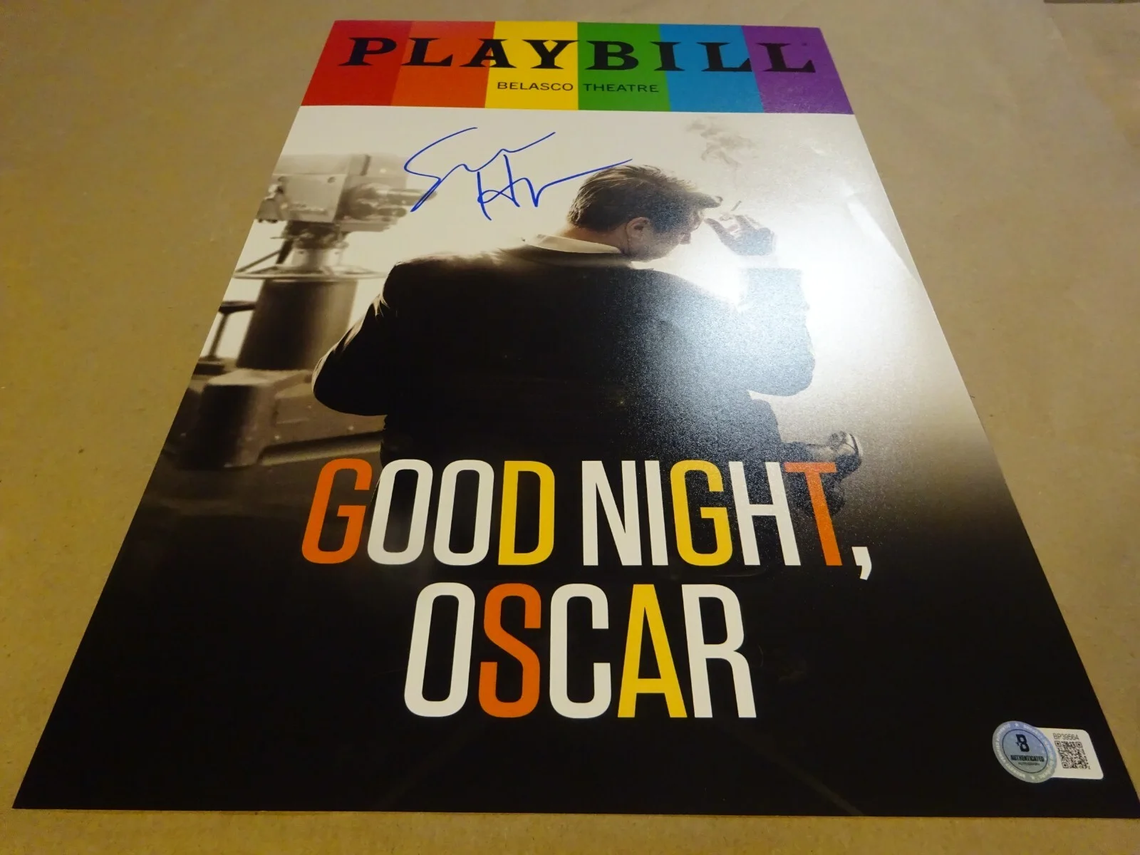 Sean Hayes — Signed Sean Hayes Autographed Good Night, Oscar Broadway 11"x17" Photo BAS COA, image 2