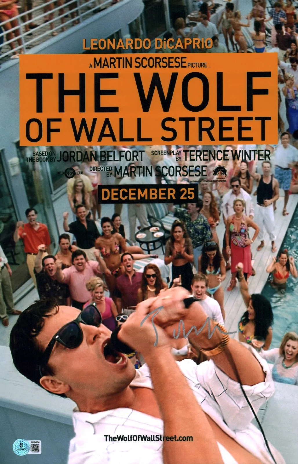 jonah hill — Jonah Hill Signed The Wolf Of Wall Street 11x17 Movie Poster Photo BAS COA