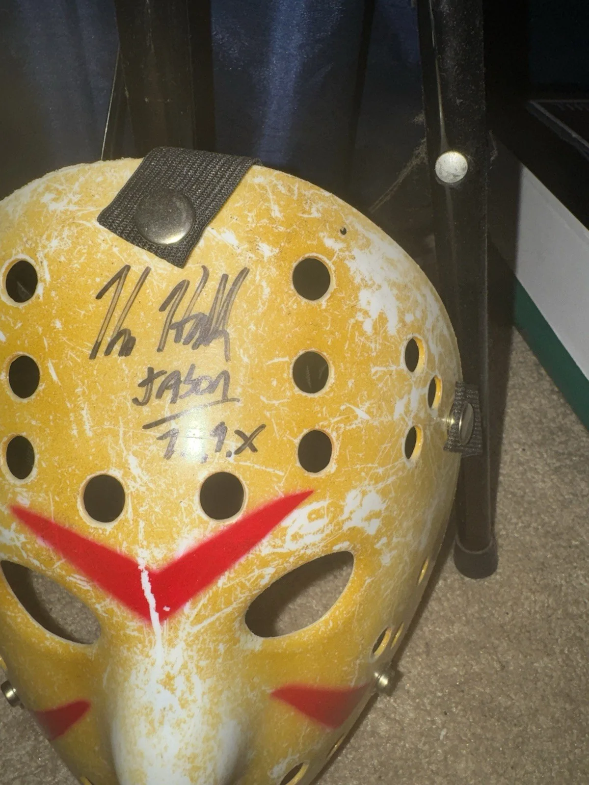 Kane Hodder — Kane Hodder Signed Hockey Mask Friday the 13th Jason Voorhees JSA COA & Photo, изображение 2