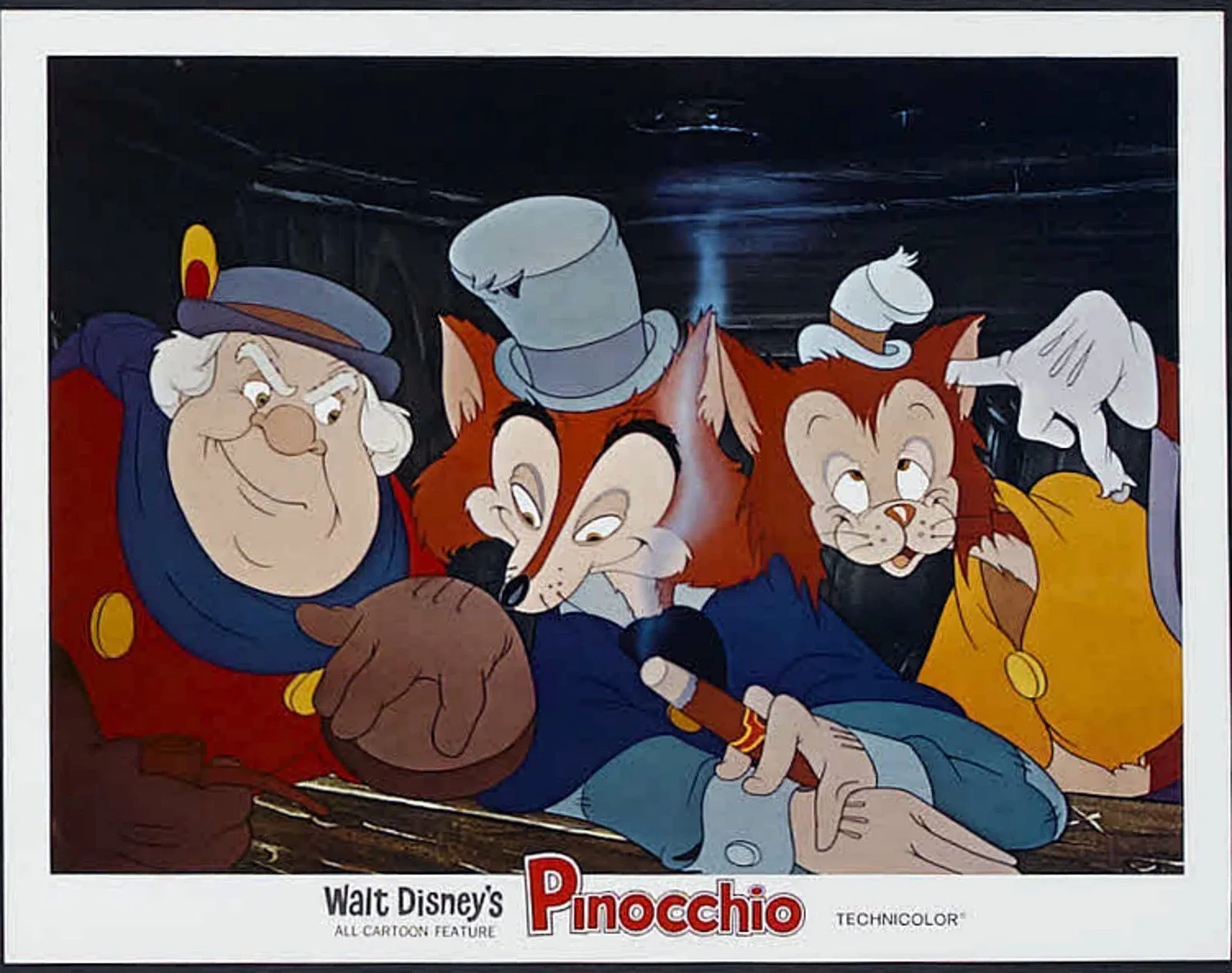 PINOCCHIO 1940 Walt Disney Carlo Collodi 2 LOBBY CARDS, image 2
