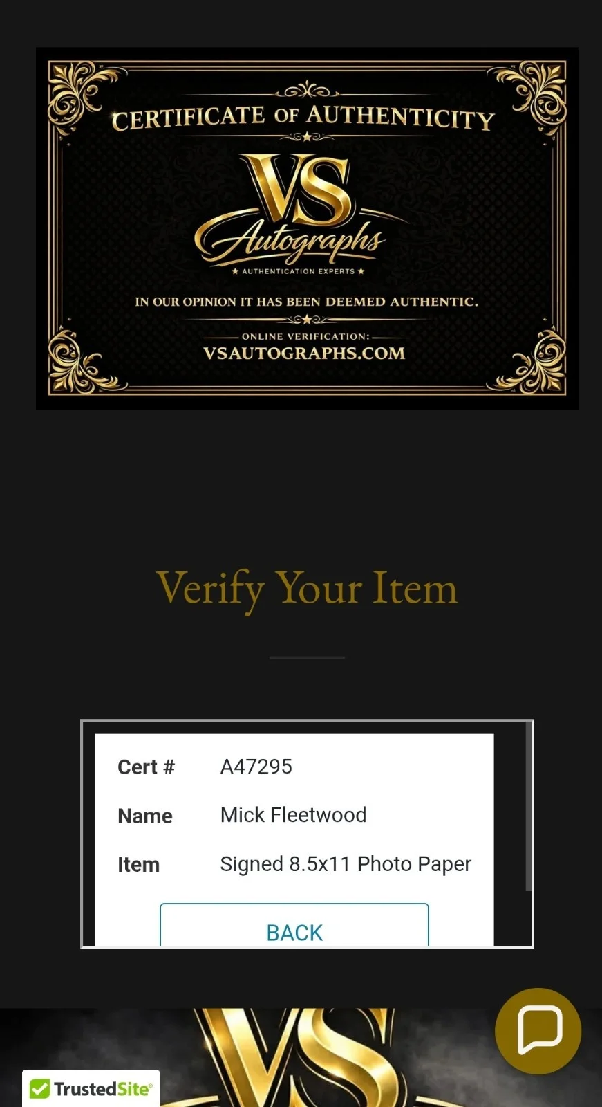 Mick Fleetwood of Fleetwood Mac Autographed Music Photograph VS Auth, изображение 5