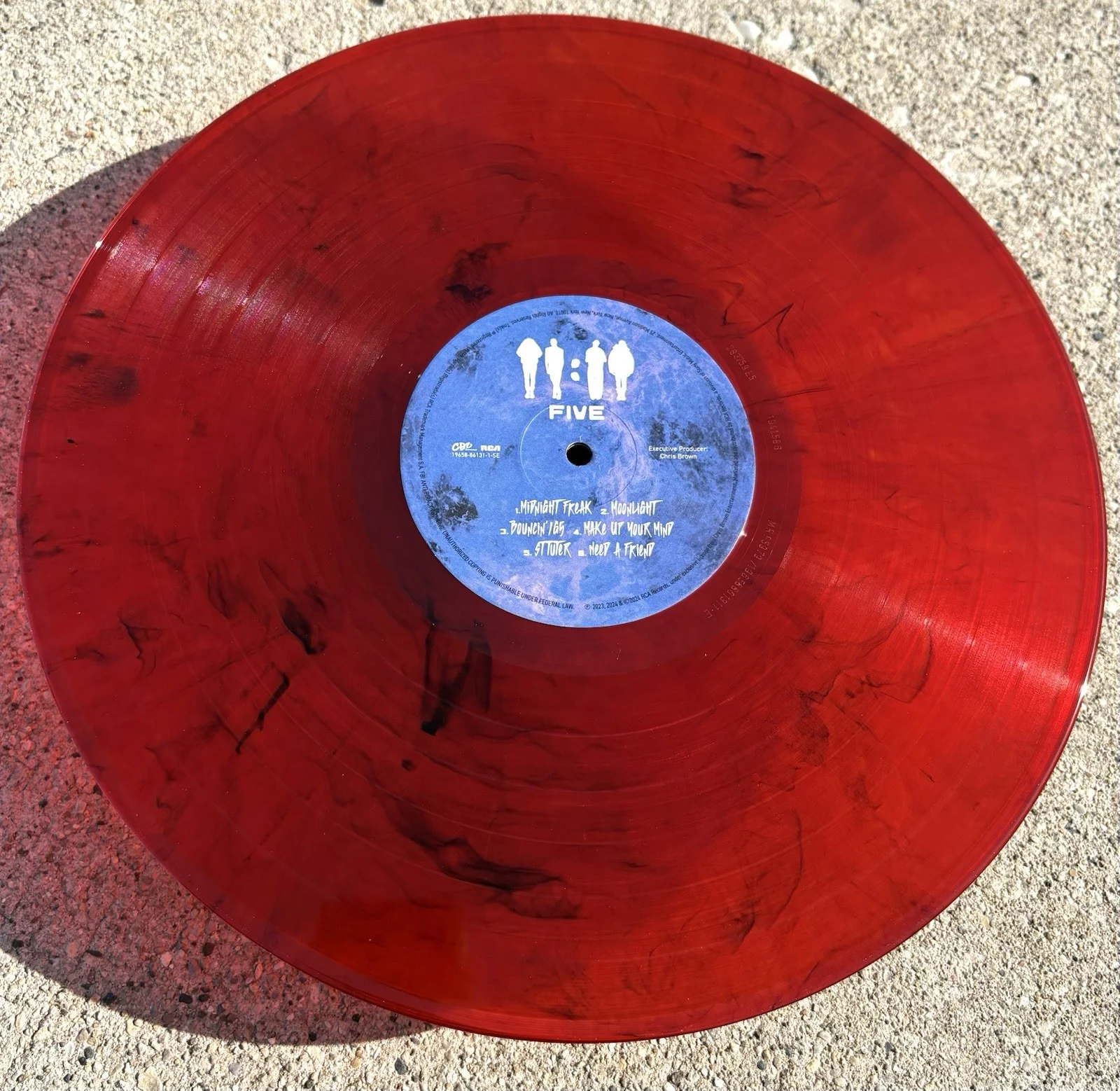CHRIS BROWN SIGNED Red 1:11 Vinyl JSA COA, image 5