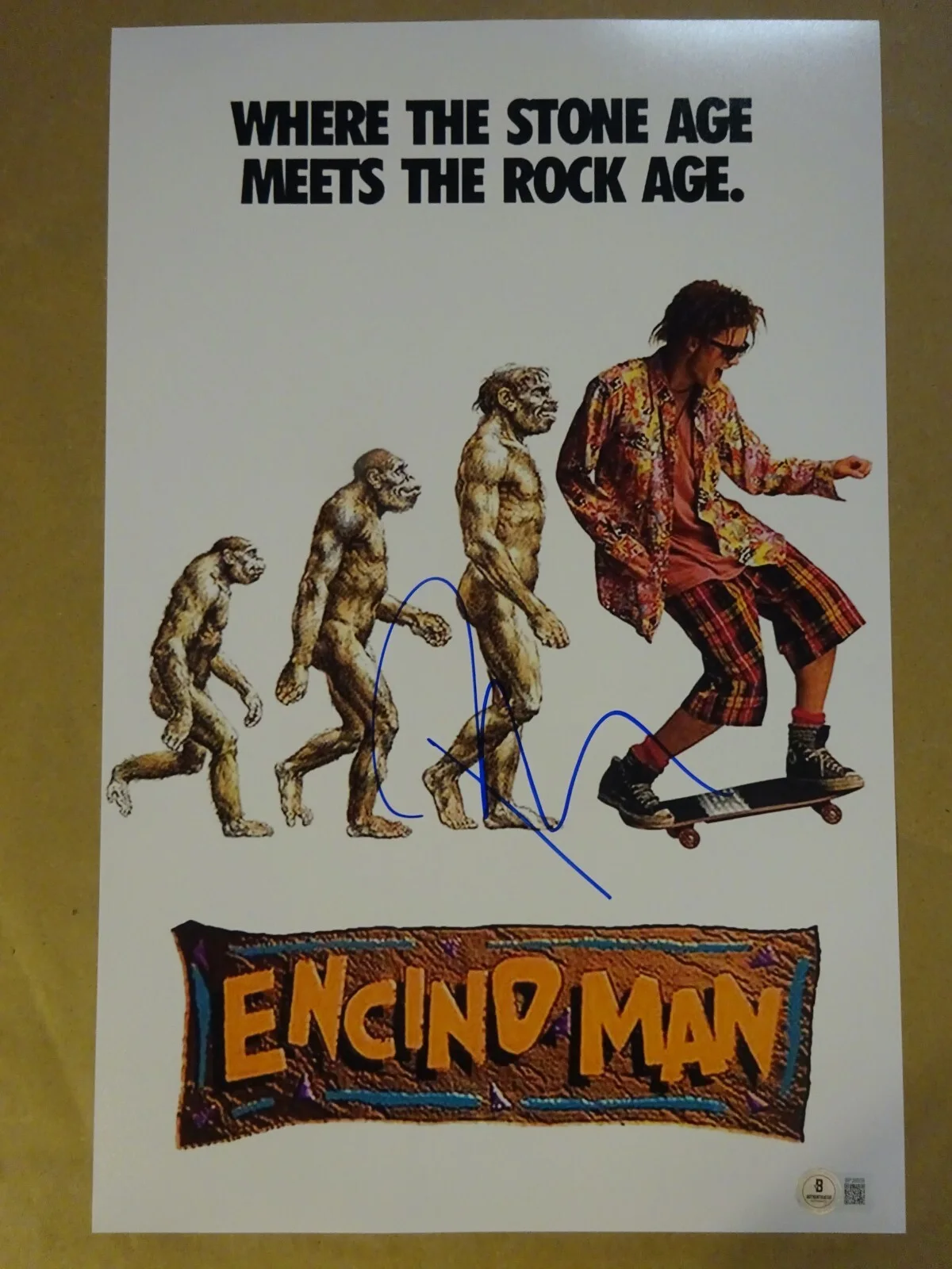 Pauly Shore — Signed Pauly Shore Autographed Encino Man 11"x17" Photo Beckett BAS COA