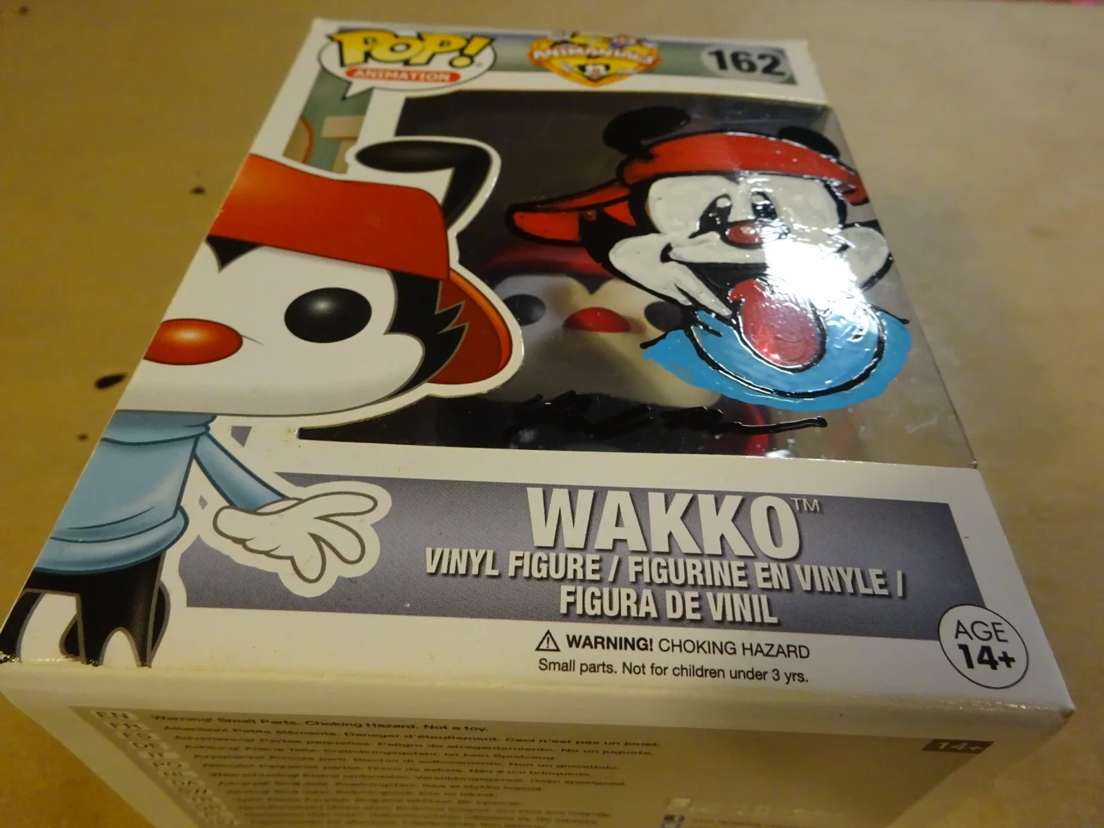 Richard Maurizio — Richard Maurizio Signed & Sketched Animaniacs Wakko Funko Pop #162 JSA COA, image 3