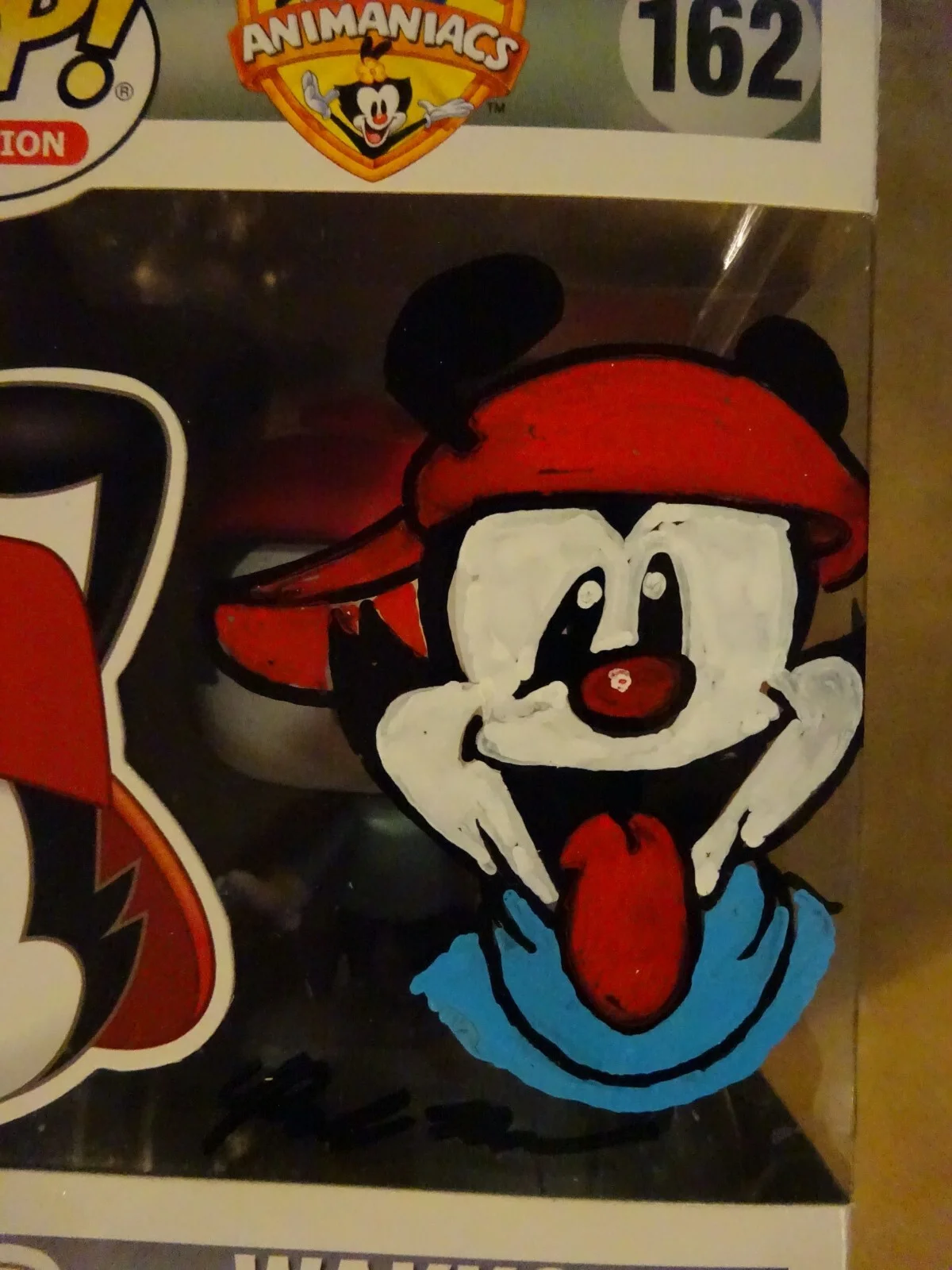 Richard Maurizio — Richard Maurizio Signed & Sketched Animaniacs Wakko Funko Pop #162 JSA COA, image 4