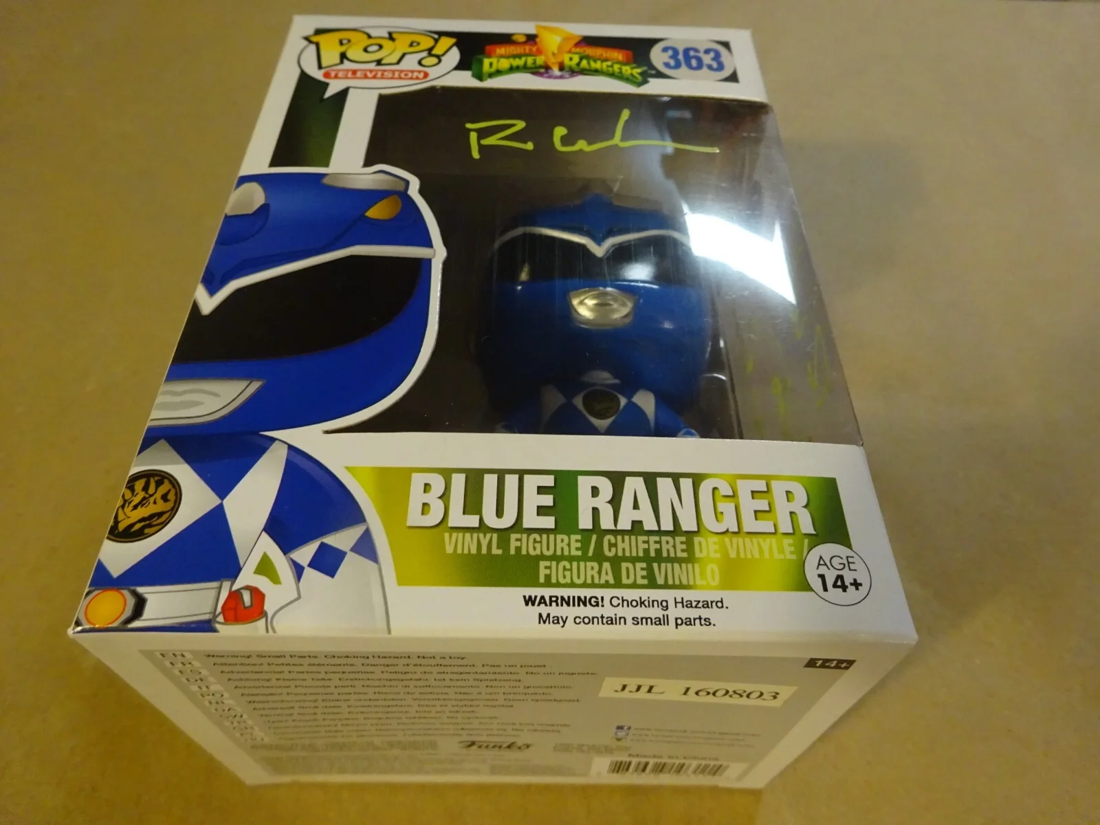 Ron Wasserman — Signed Ron Wasserman Autographed Power Rangers Blue #363 Funko Pop BAS COA, image 2