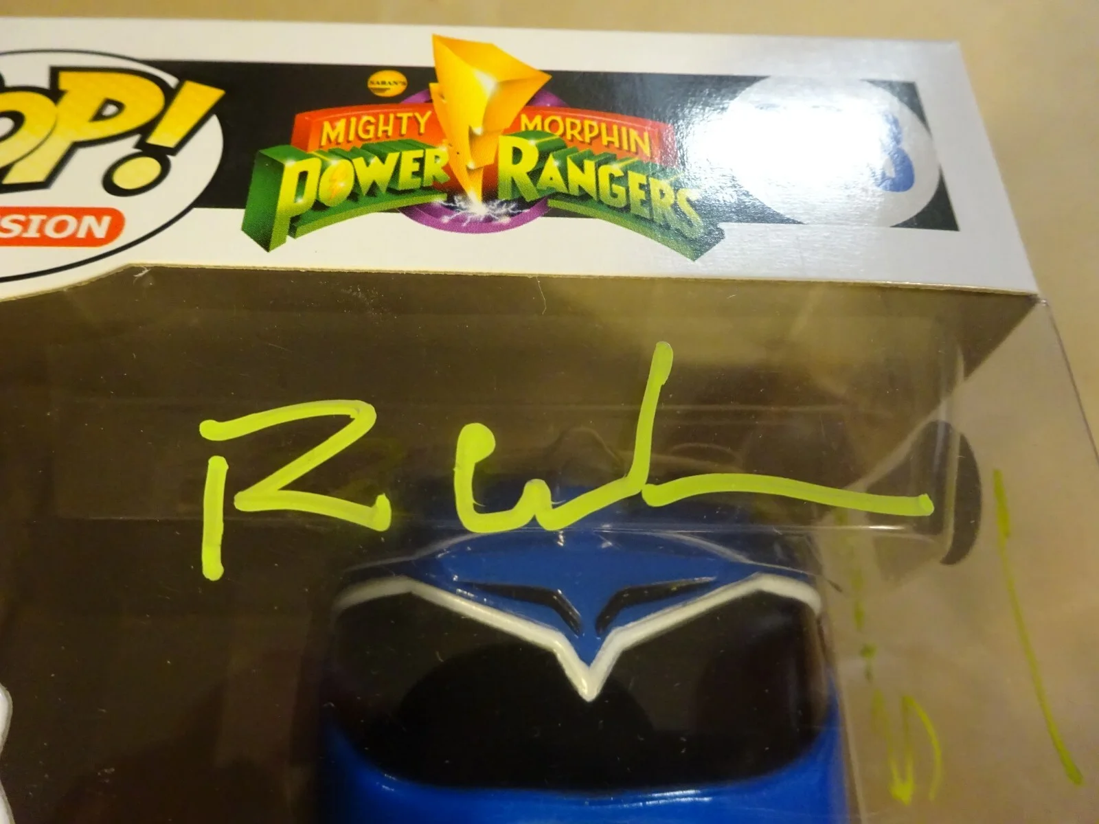 Ron Wasserman — Signed Ron Wasserman Autographed Power Rangers Blue #363 Funko Pop BAS COA, image 4