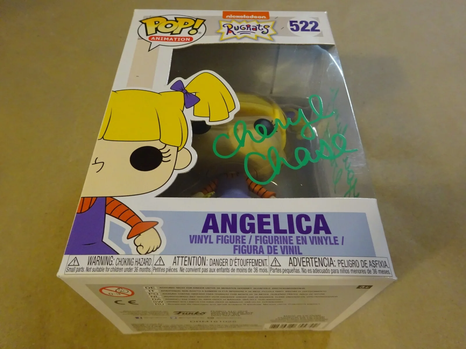 Cheryl Chase — Signed Cheryl Chase Autographed Angelica Pickles Rugrats #522 Funko Pop BAS COA, image 2