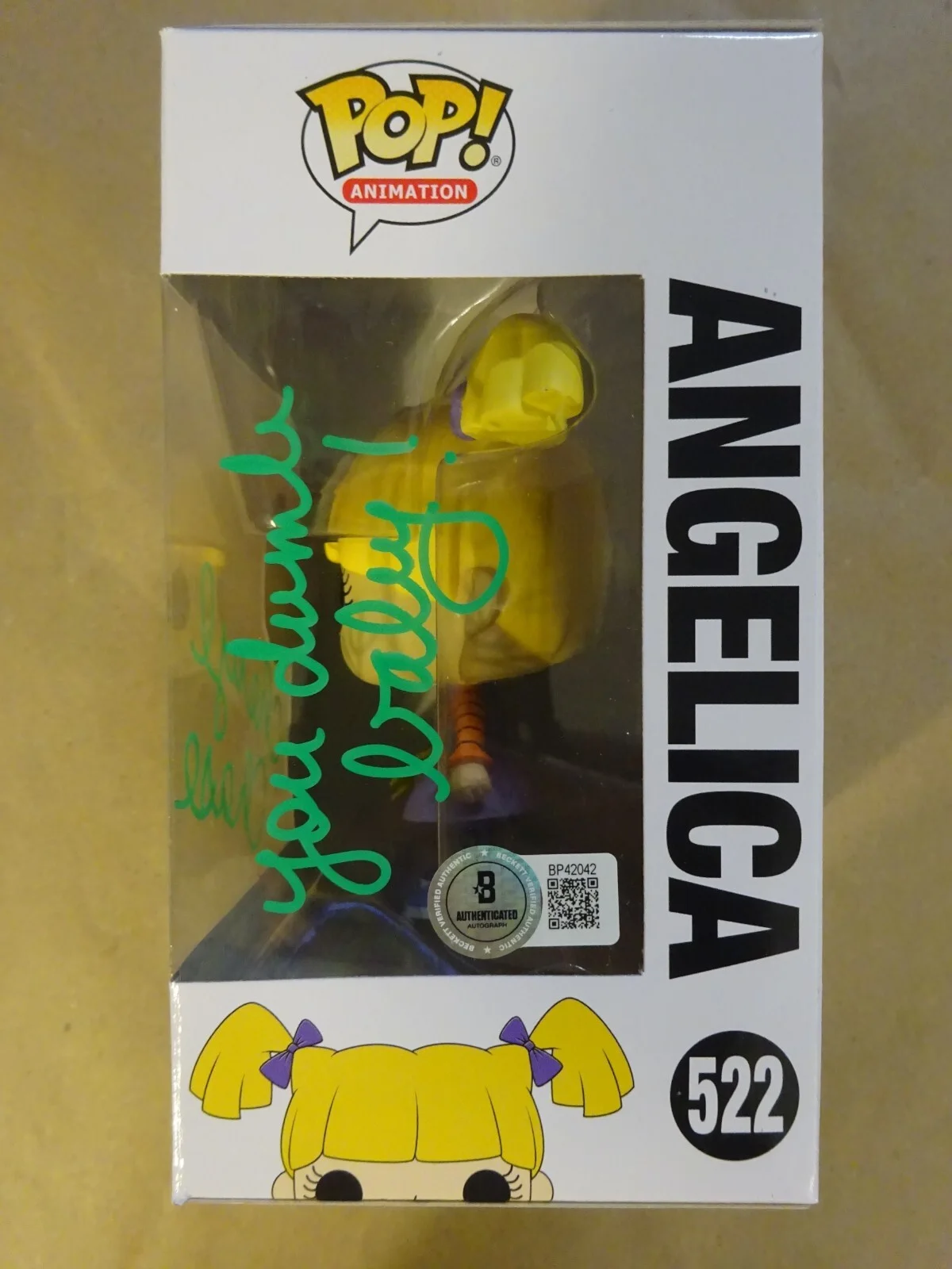 Cheryl Chase — Signed Cheryl Chase Autographed Angelica Pickles Rugrats #522 Funko Pop BAS COA, image 5