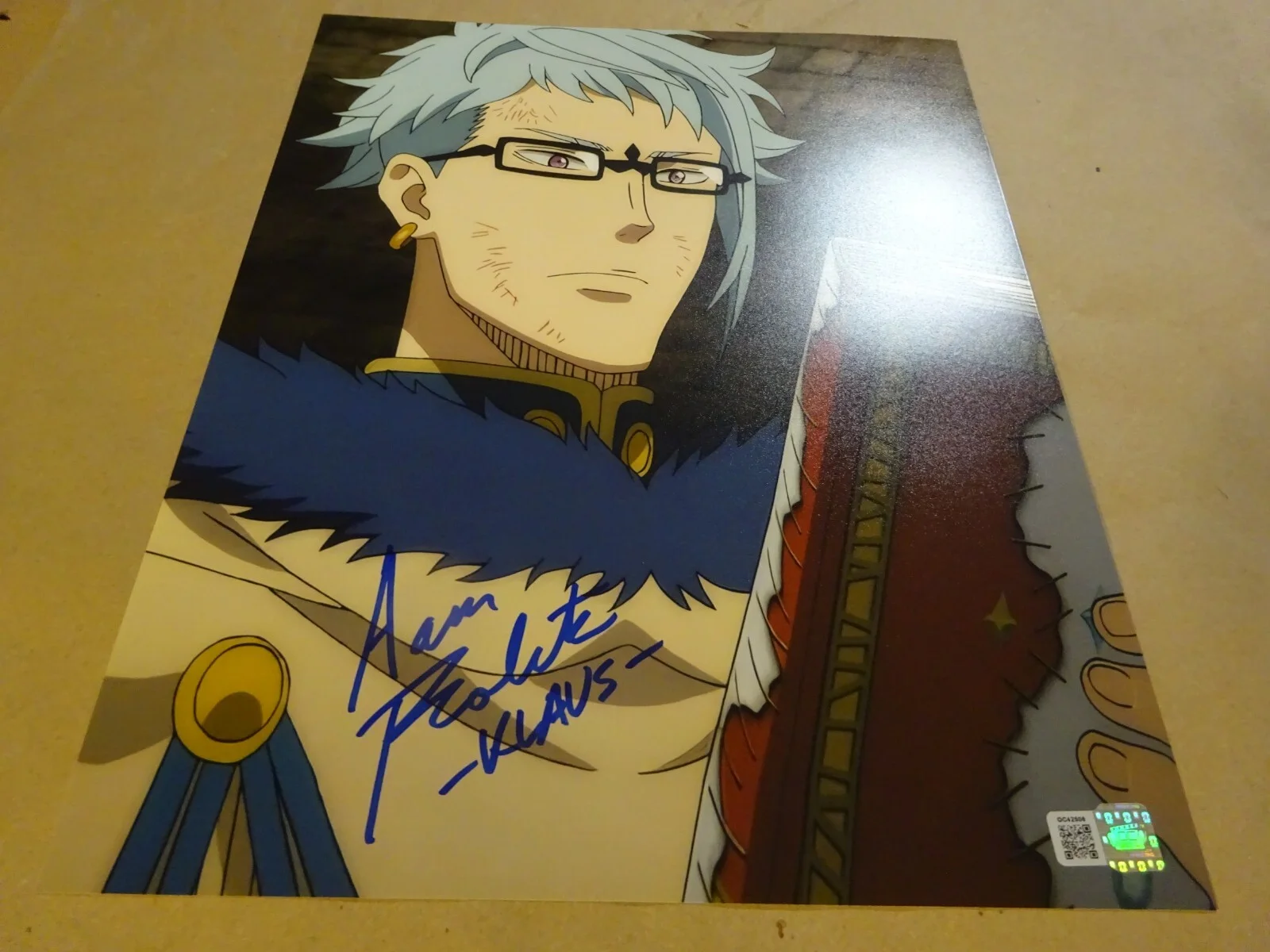Aaron Roberts — Signed Aaron Roberts Autographed Klaus Black Clover 11x14 Photo OC Celebrity COA, изображение 2
