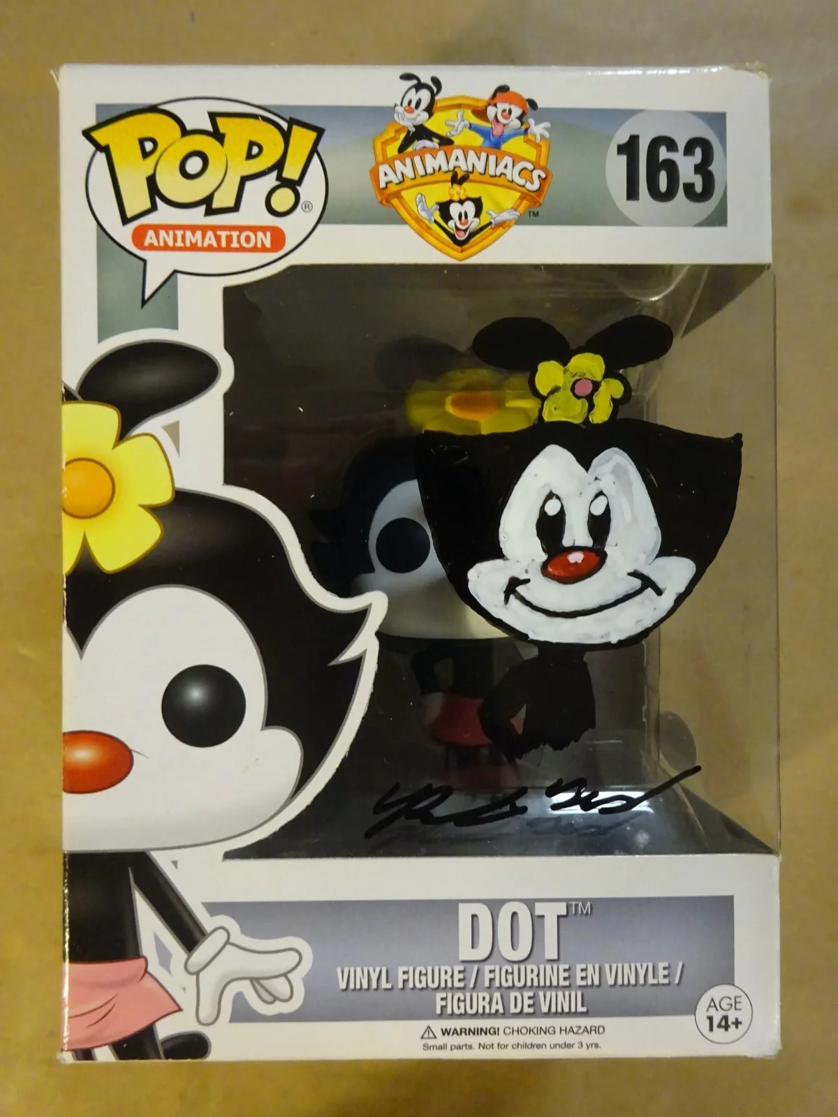 Richard Maurizio — Richard Maurizio Signed & Sketched Animaniacs Dot Funko Pop #163 JSA COA, изображение 2