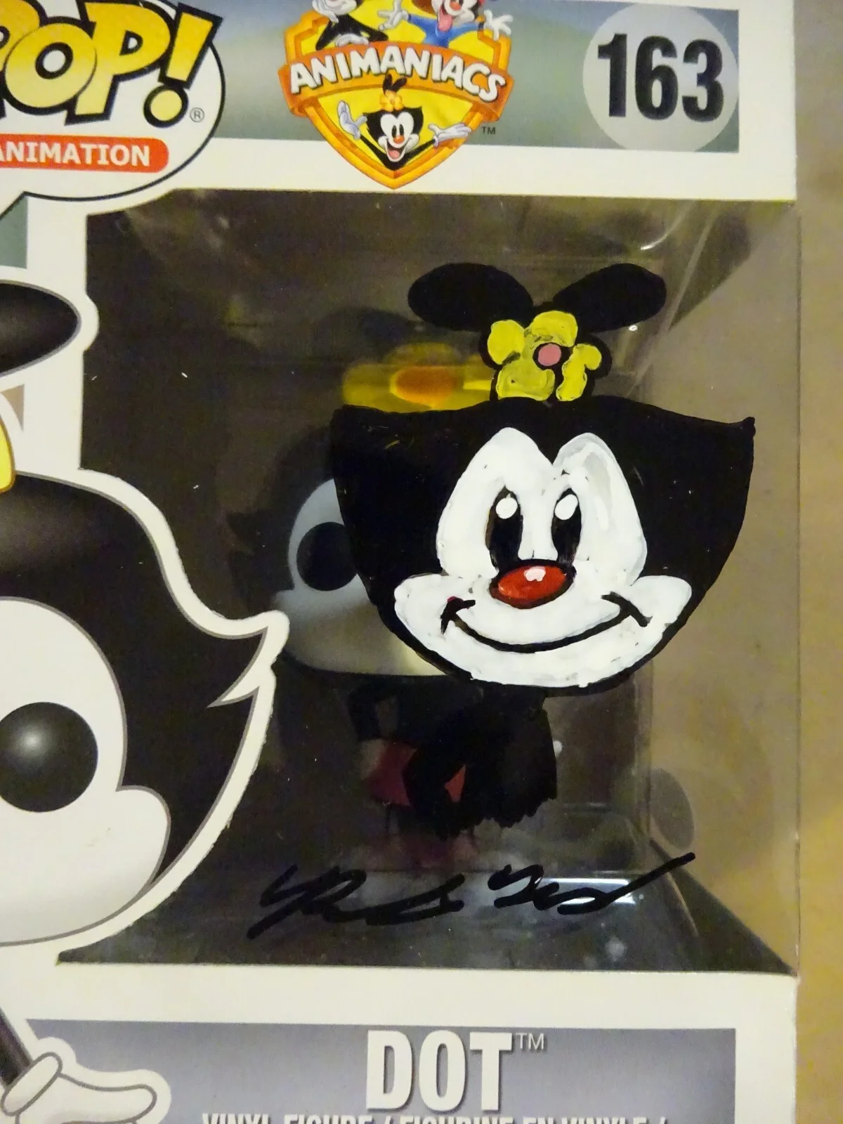 Richard Maurizio — Richard Maurizio Signed & Sketched Animaniacs Dot Funko Pop #163 JSA COA, изображение 4
