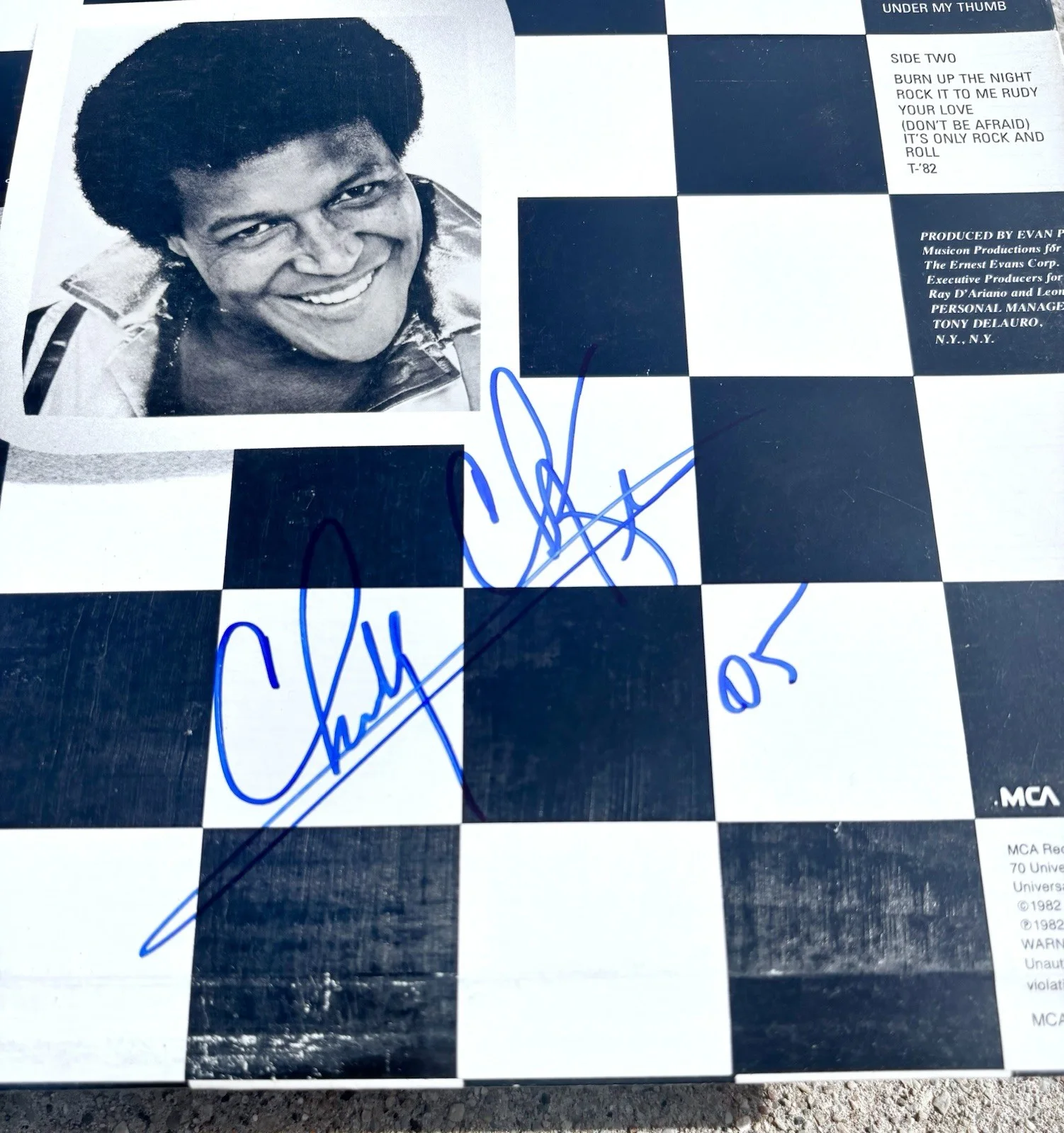 CHUBBY CHECKER SIGNED Vinyl JSA COA The Change Has Come, image 2