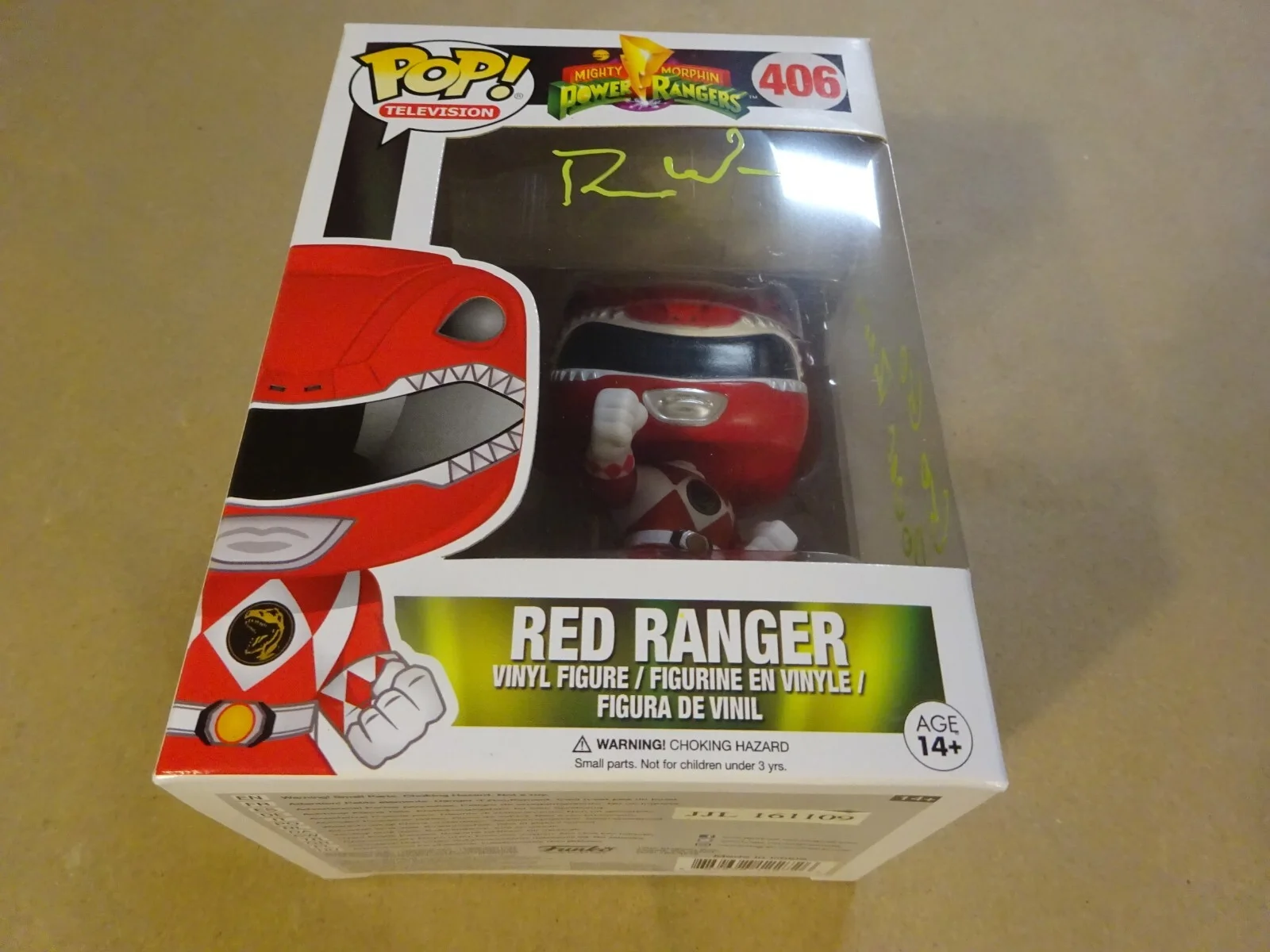 Ron Wasserman — Signed Ron Wasserman Autographed Power Rangers Red #406 Funko Pop BAS COA, image 2