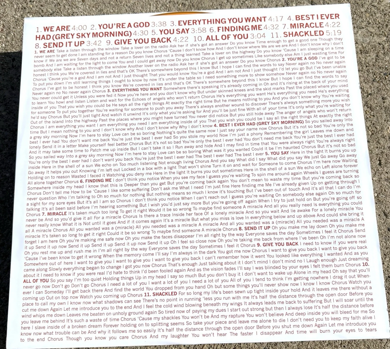 VERTICAL HORIZON Matt Scannell SIGNED Orange Vinyl JSA COA Everything You Want, изображение 4