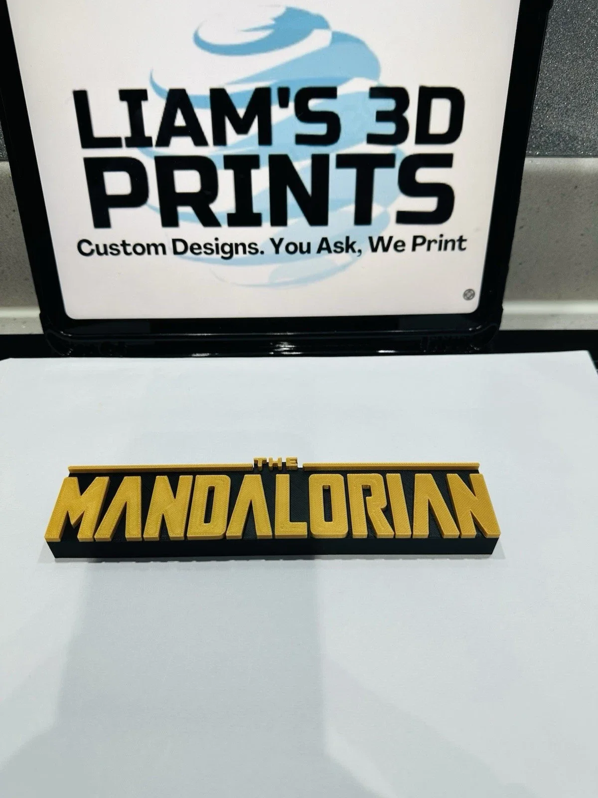 Decorative STAR WARS Mandalorian self standing logo pops Sign Disney, image 4
