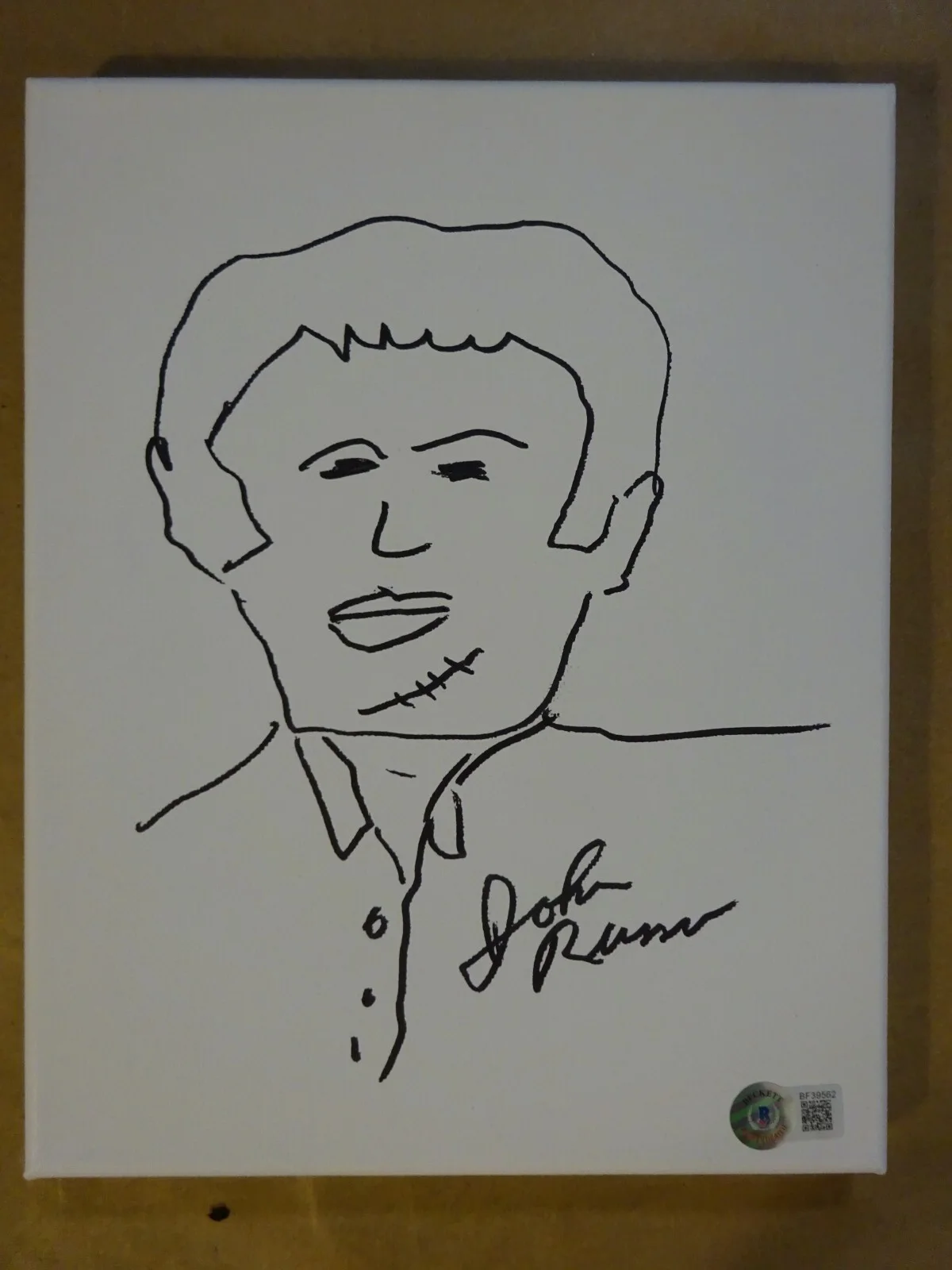 John Russo — Signed John Russo Autographed Night of the Living Dead Sketch 8"x10" Canvas