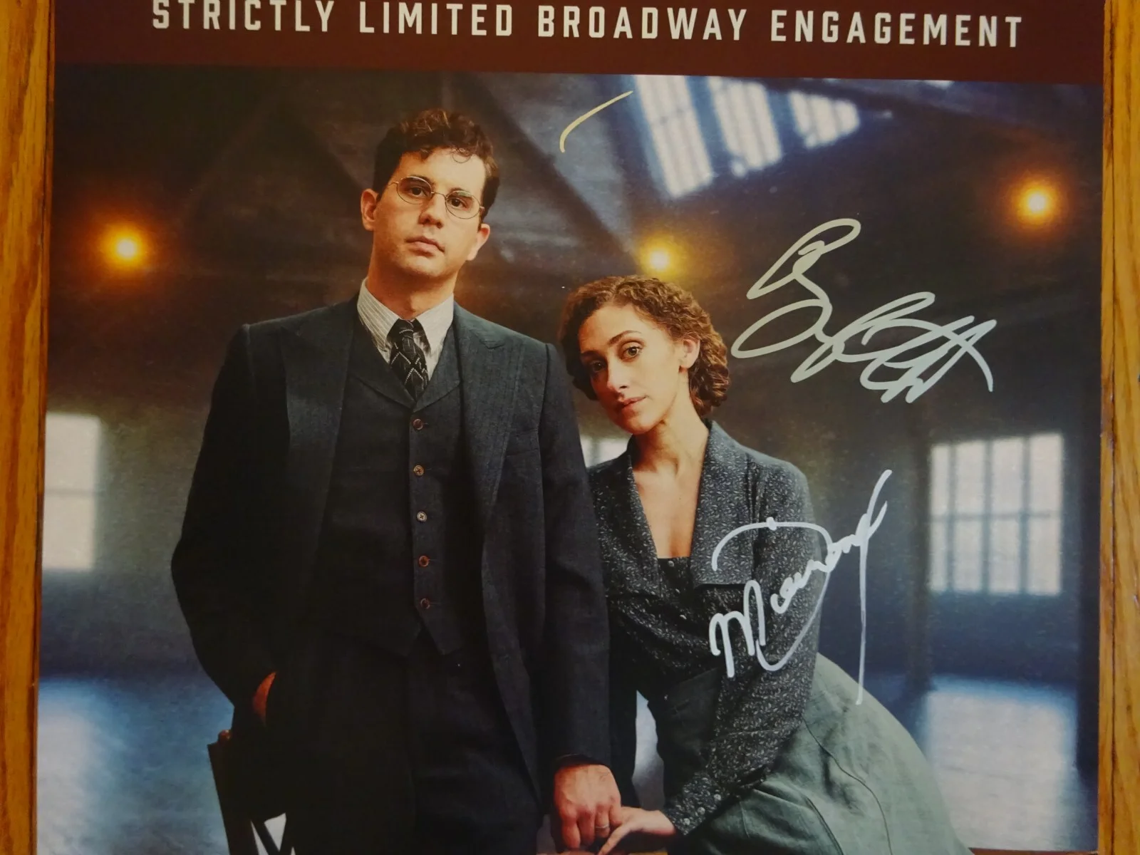 Ben Platt, Micaela Diamond — Parade Broadway 14x22 Windowcard Signed By Ben Platt & Micaela Diamond BAS COA, image 3