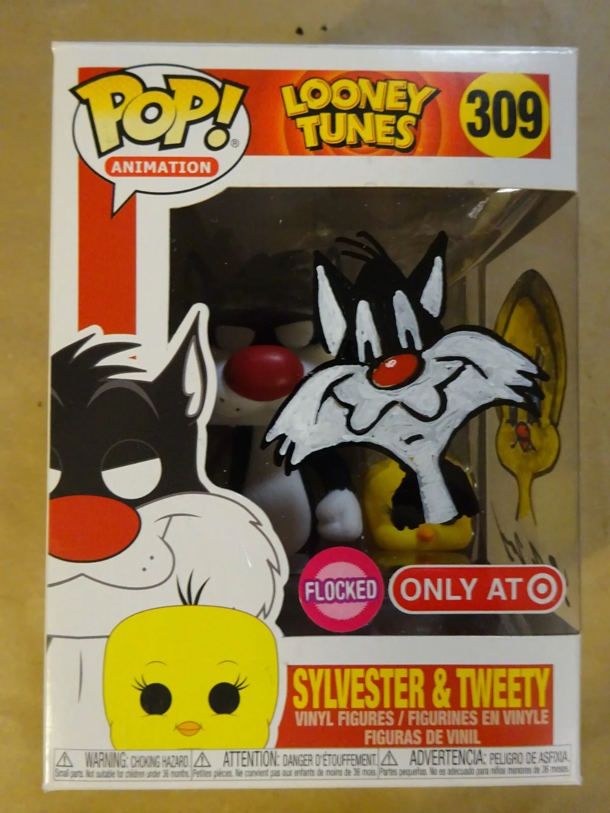 Richard Maurizio — Richard Maurizio Signed & Sketched Looney Tunes Sylvester & Tweety Funko Pop JSA, изображение 2