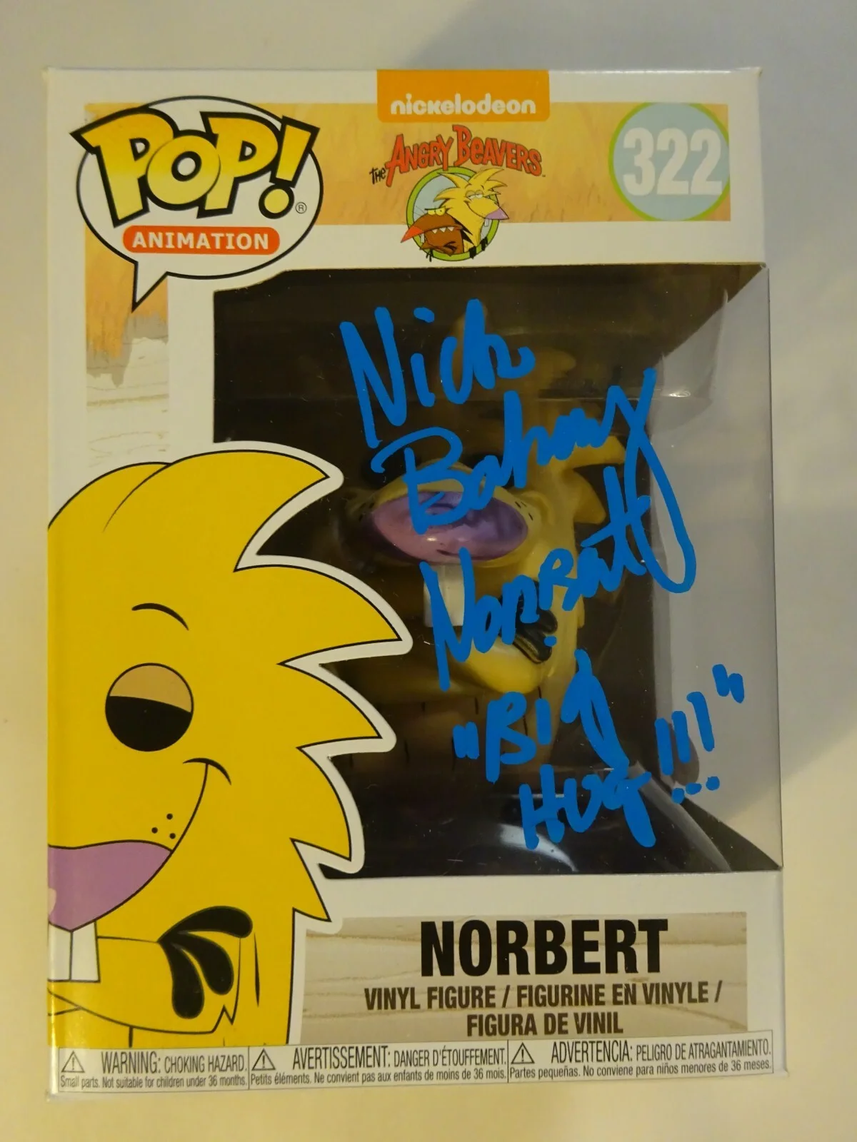Nick Bakay — Signed The Angry Beavers Nick Bakay Autographed Norbert #322 Funko Pop JSA COA, изображение 2