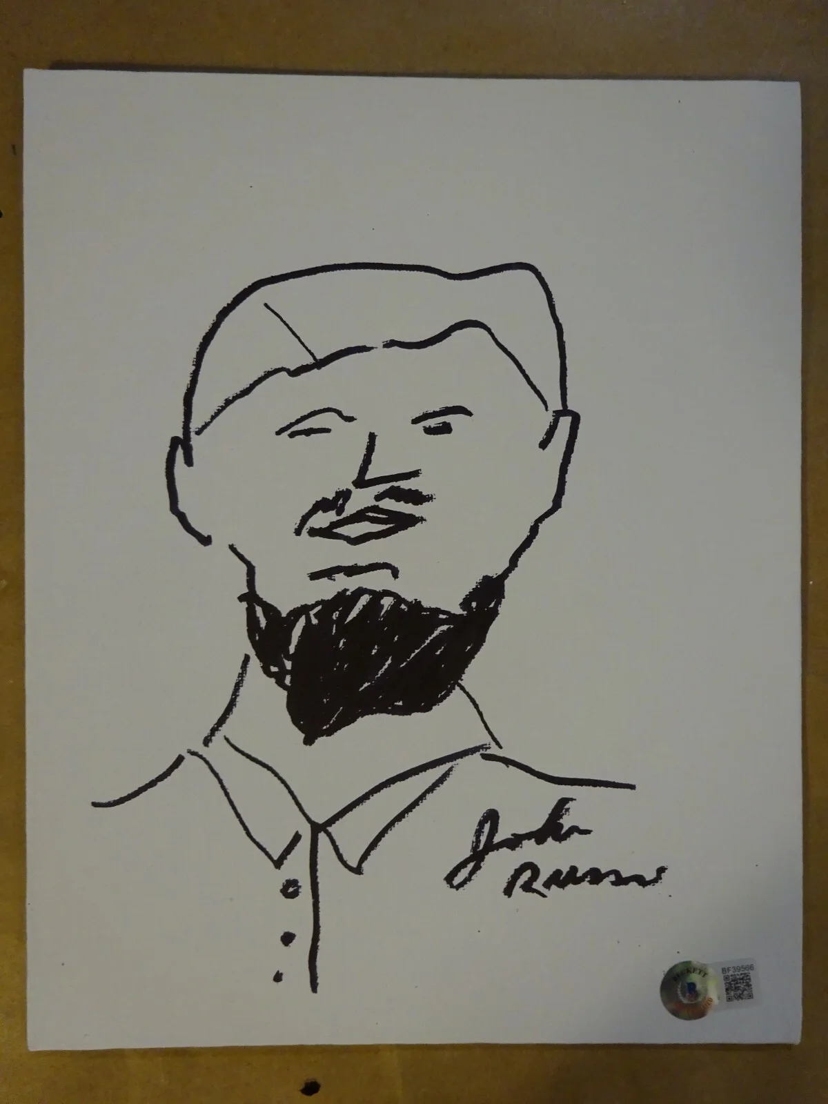 John Russo — Signed JOHN RUSSO Autographed Night of the Living Dead SKETCH 8"x10" CANVAS