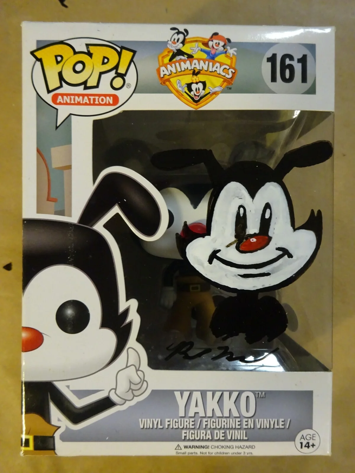Richard Maurizio — Richard Maurizio Signed & Sketched Animaniacs Yakko Funko Pop #161 JSA COA, изображение 2