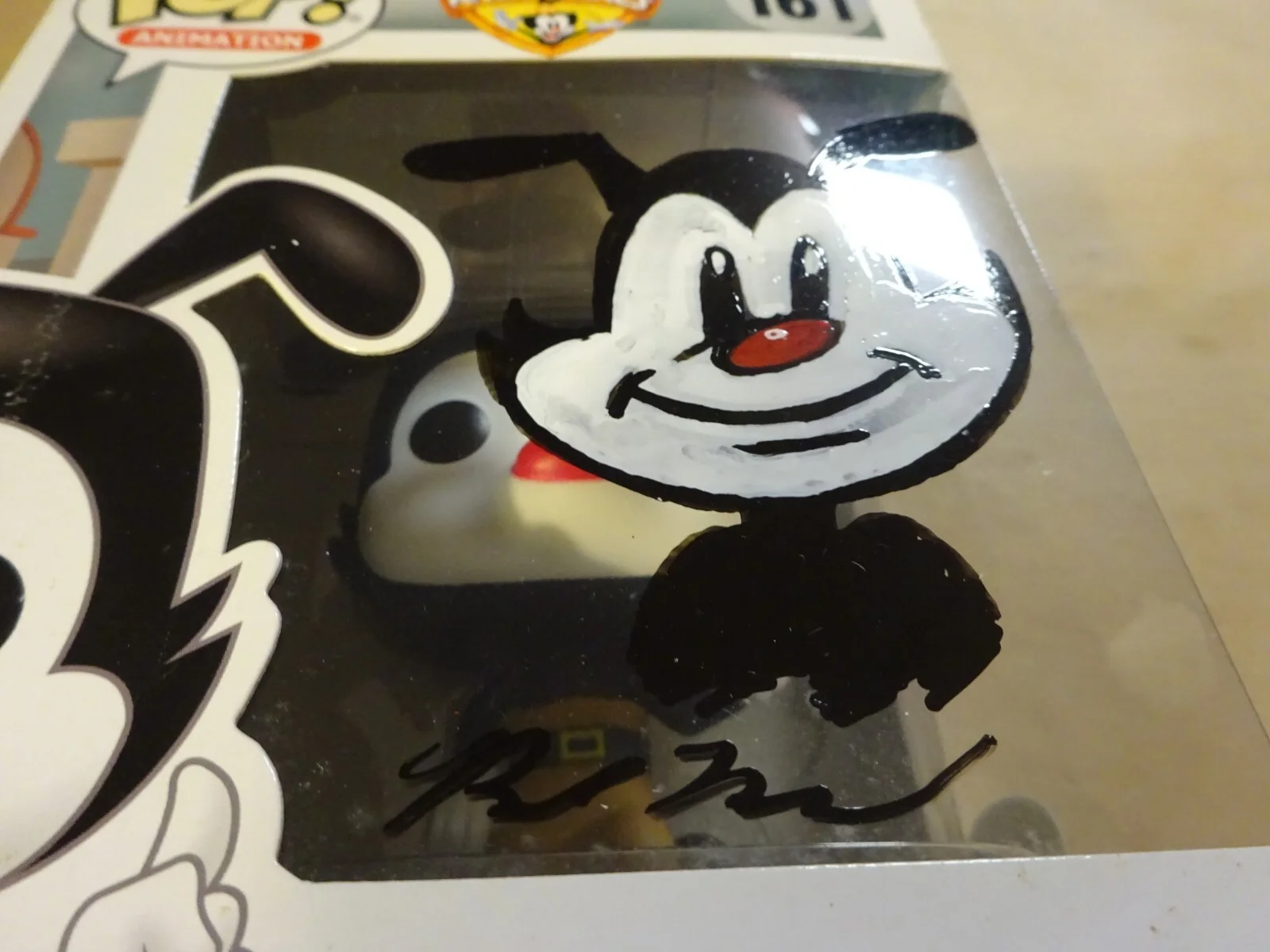 Richard Maurizio — Richard Maurizio Signed & Sketched Animaniacs Yakko Funko Pop #161 JSA COA, изображение 5