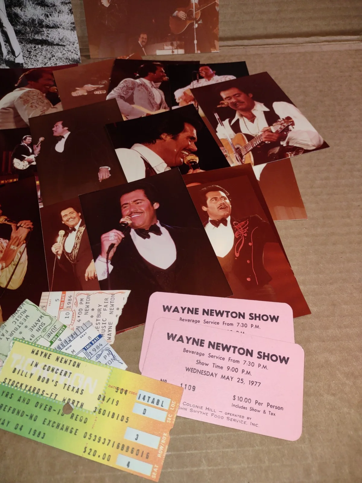 Vintage Wayne Newton Autograph, Ticket Stubs, Live Concert Photos, Memorabilia, изображение 2