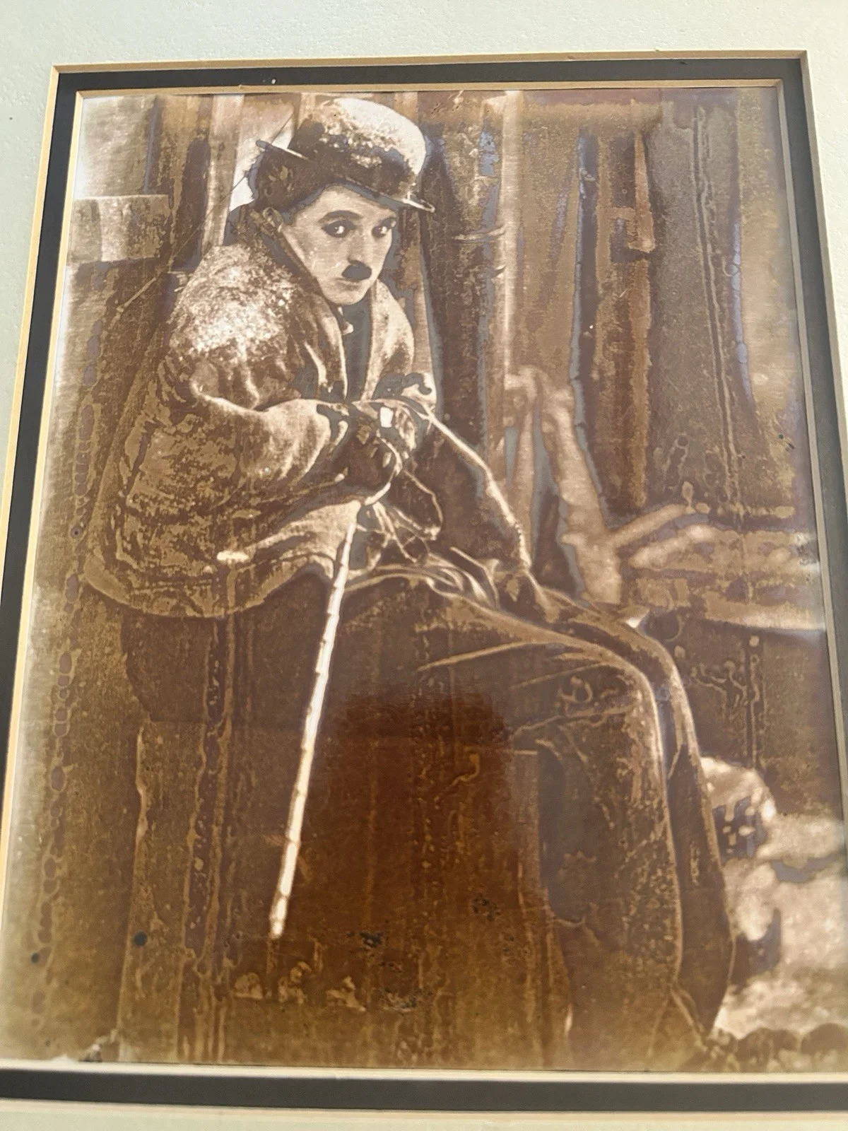 Framed And Matted Charlie Chaplin And Signature, image 2