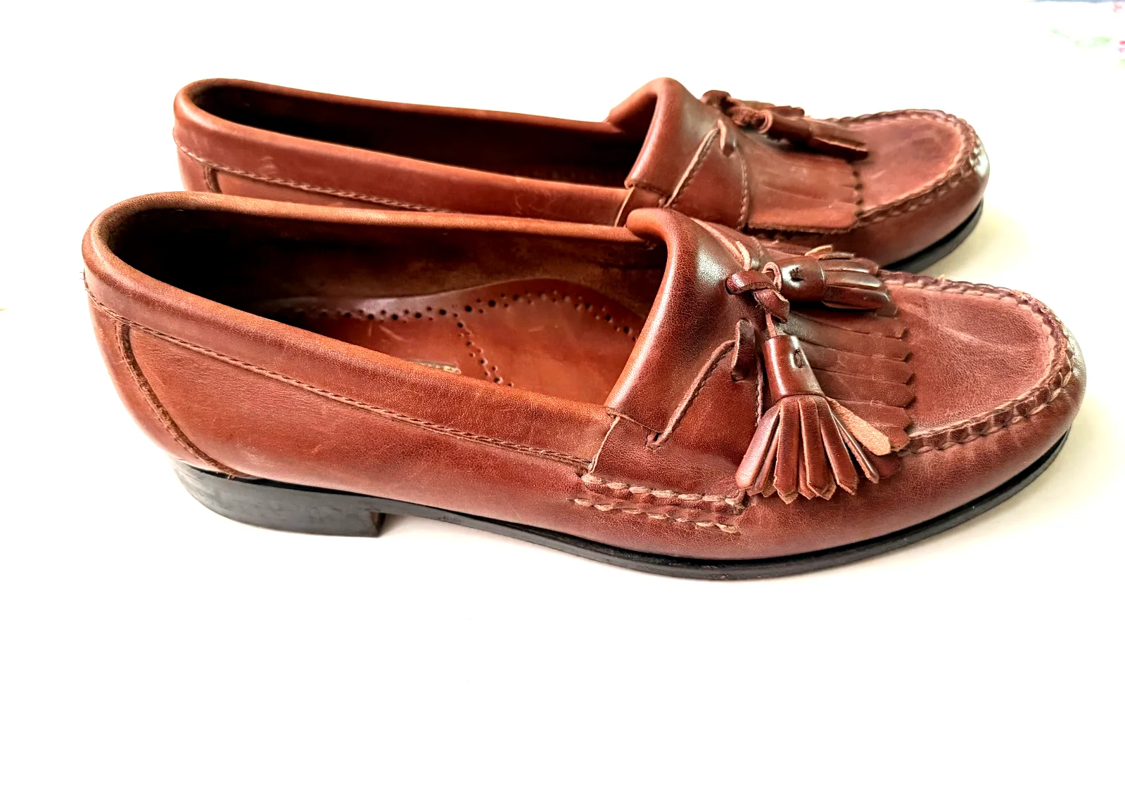 Johnston & Murphy brown slip on loafers, oxfords sz 9, good, изображение 2