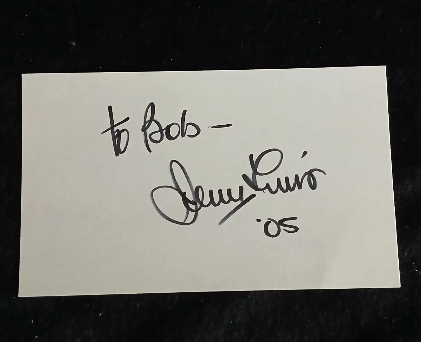Jerry Lewis — Index Card Autograph "Jerry Lewis"