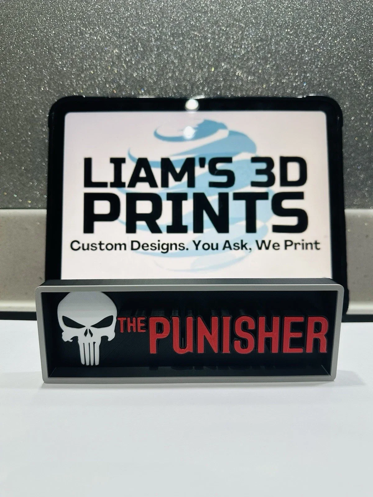 Decorative The Punisher Marvel Film Box Sign Logo Shelf Display 2 Sizes, image 2