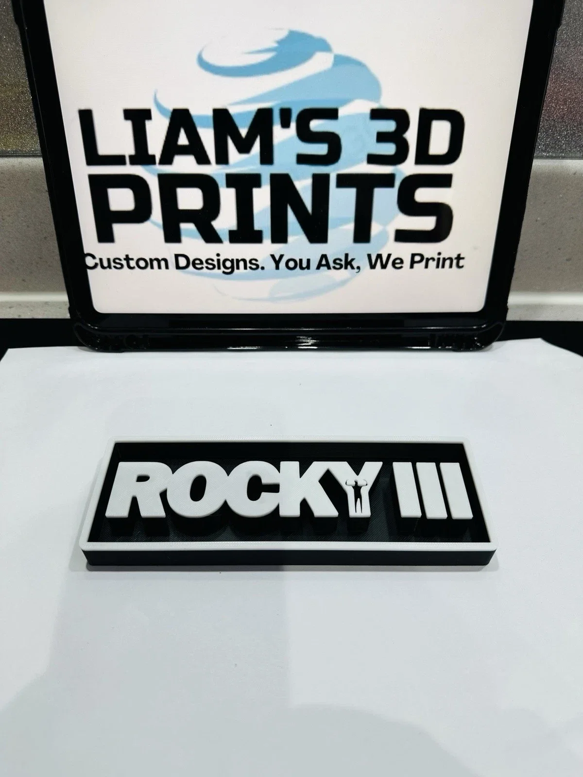 Decorative Rocky 3 III Box Sign Shelf Wall Logo Display Film 3D Print 2 Sizes, image 2