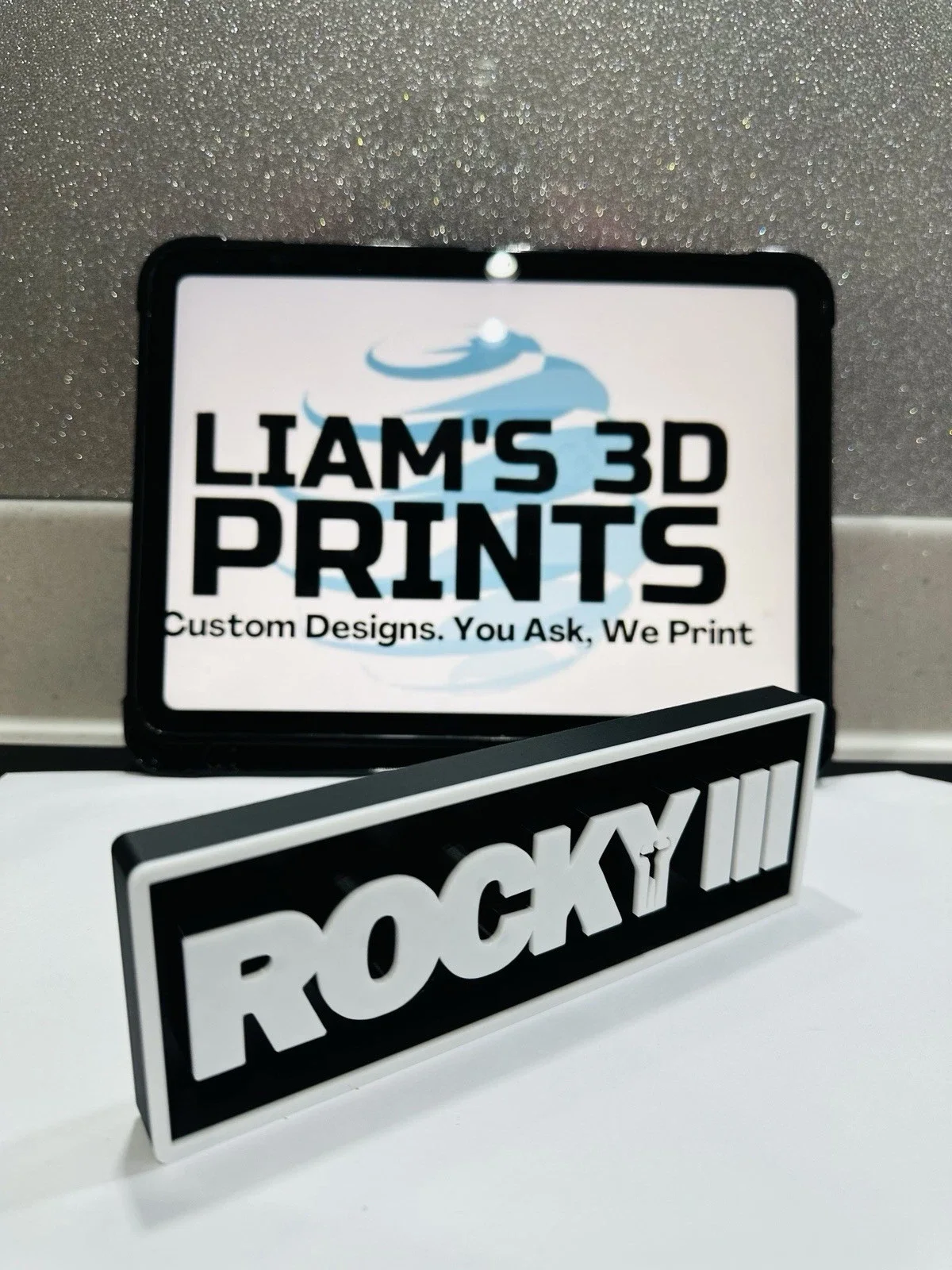 Decorative Rocky 3 III Box Sign Shelf Wall Logo Display Film 3D Print 2 Sizes, image 3