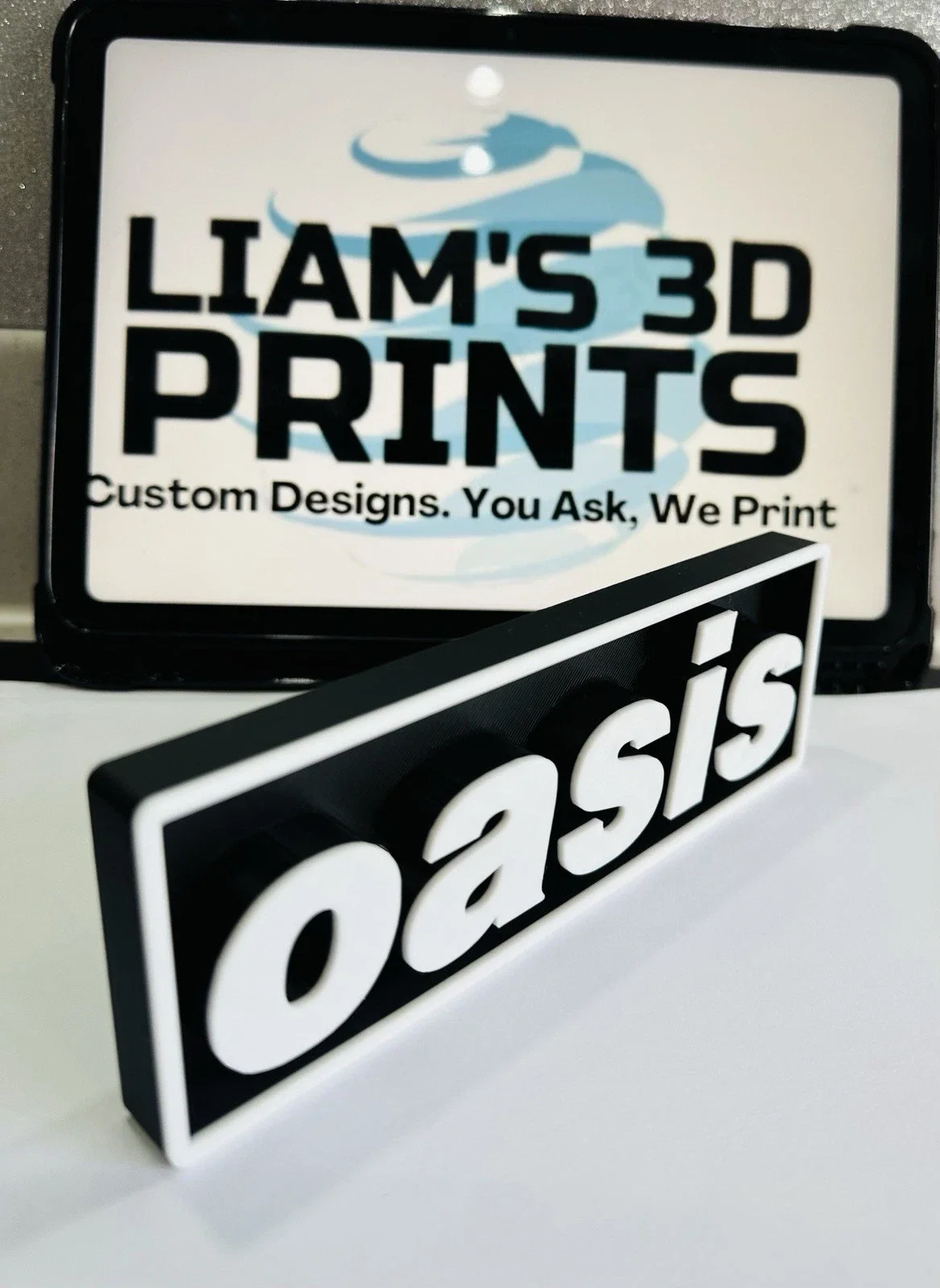 Decorative Oasis Music Box Sign Logo Shelf Display 2 Sizes, image 2