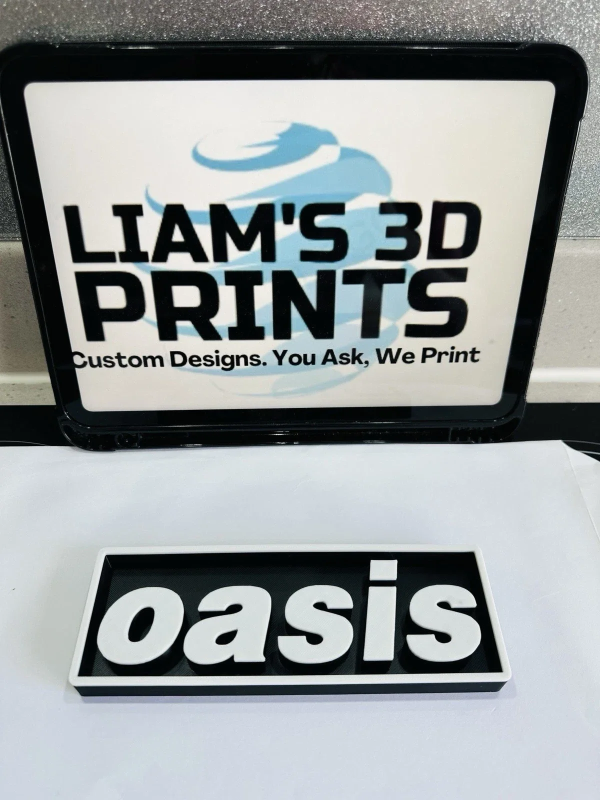 Decorative Oasis Music Box Sign Logo Shelf Display 2 Sizes, image 4